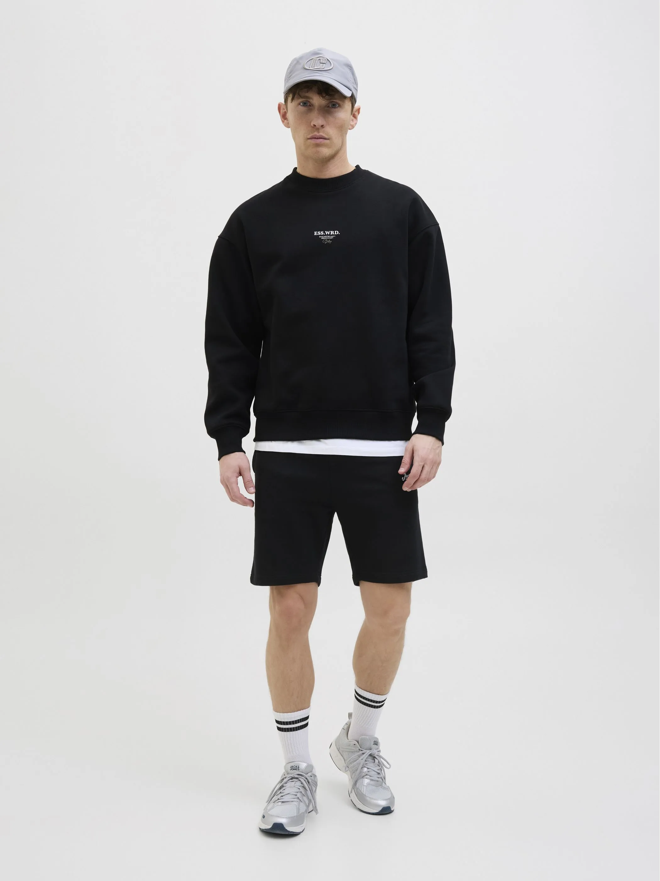 Jack Jones 12268770 JPSTGORDON BEAU SWEAT Schwarz 904463 178012 5