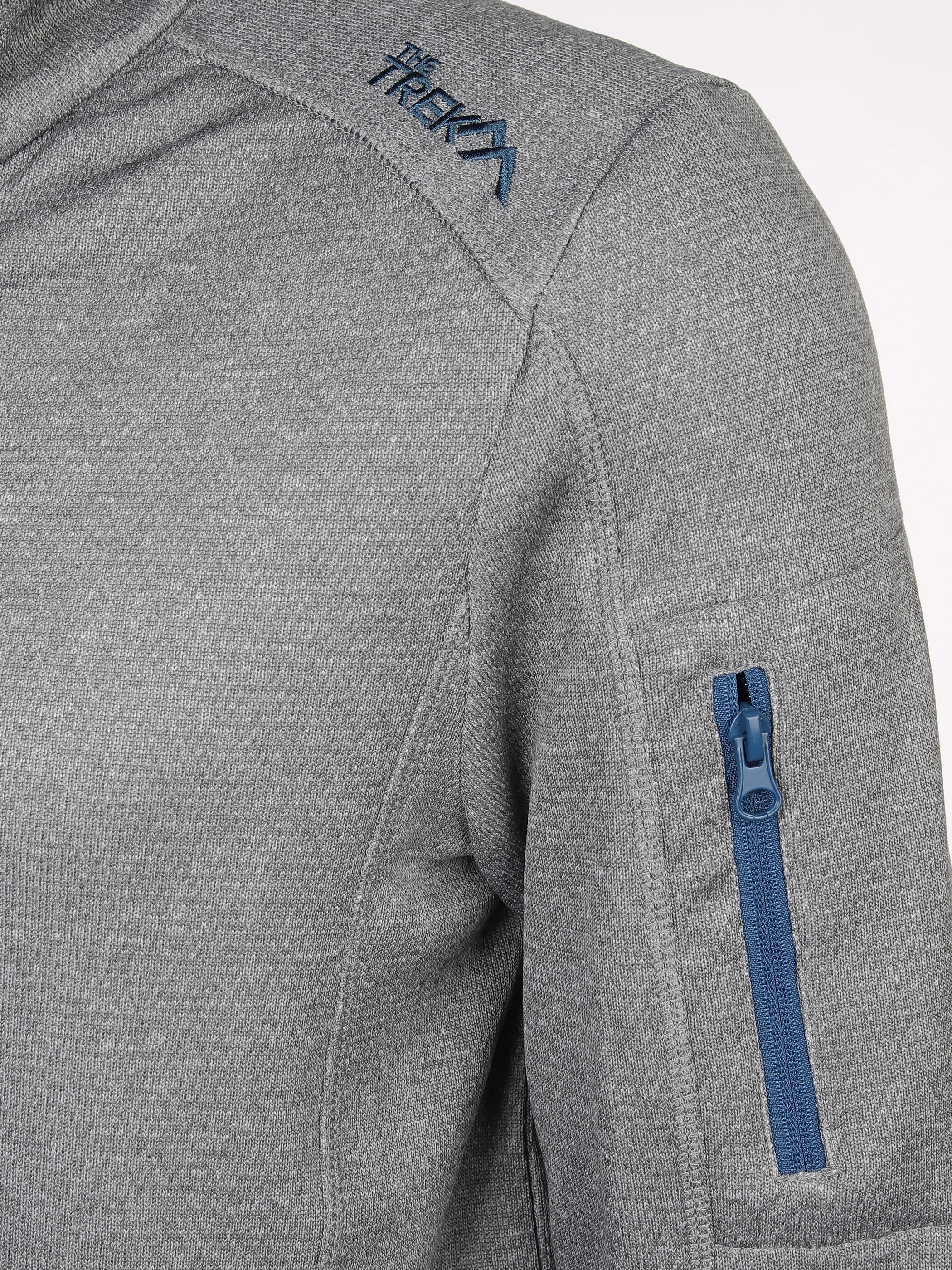 Grinario Sports Herren Fleece-Jacke Grau 888355 GREY/BLUE 4 Grinario Sports Herren Fleece-Jacke Grau 888355 GREY/BLUE 4