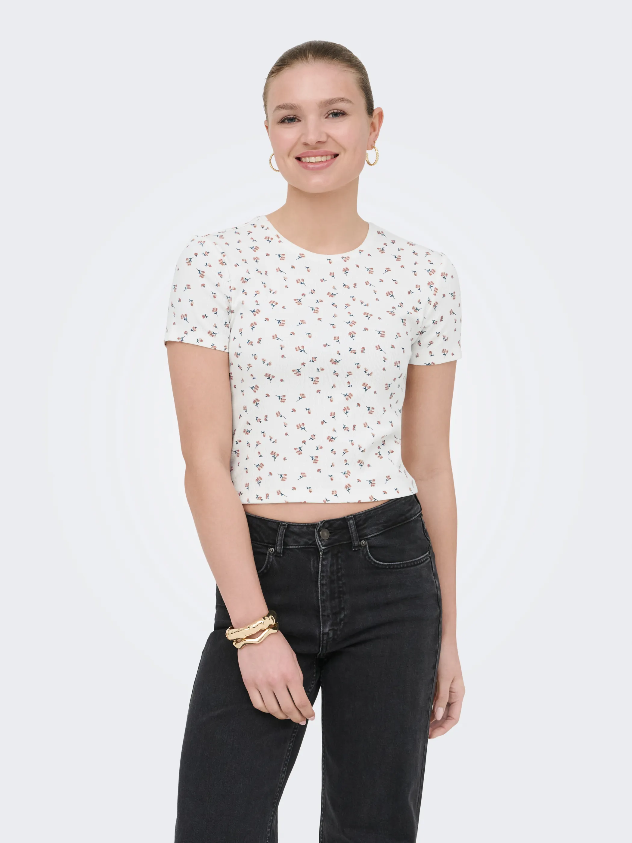 Only 15347986 ONLFENJA S/S AOP TOP Weiß 926780 177922015 1