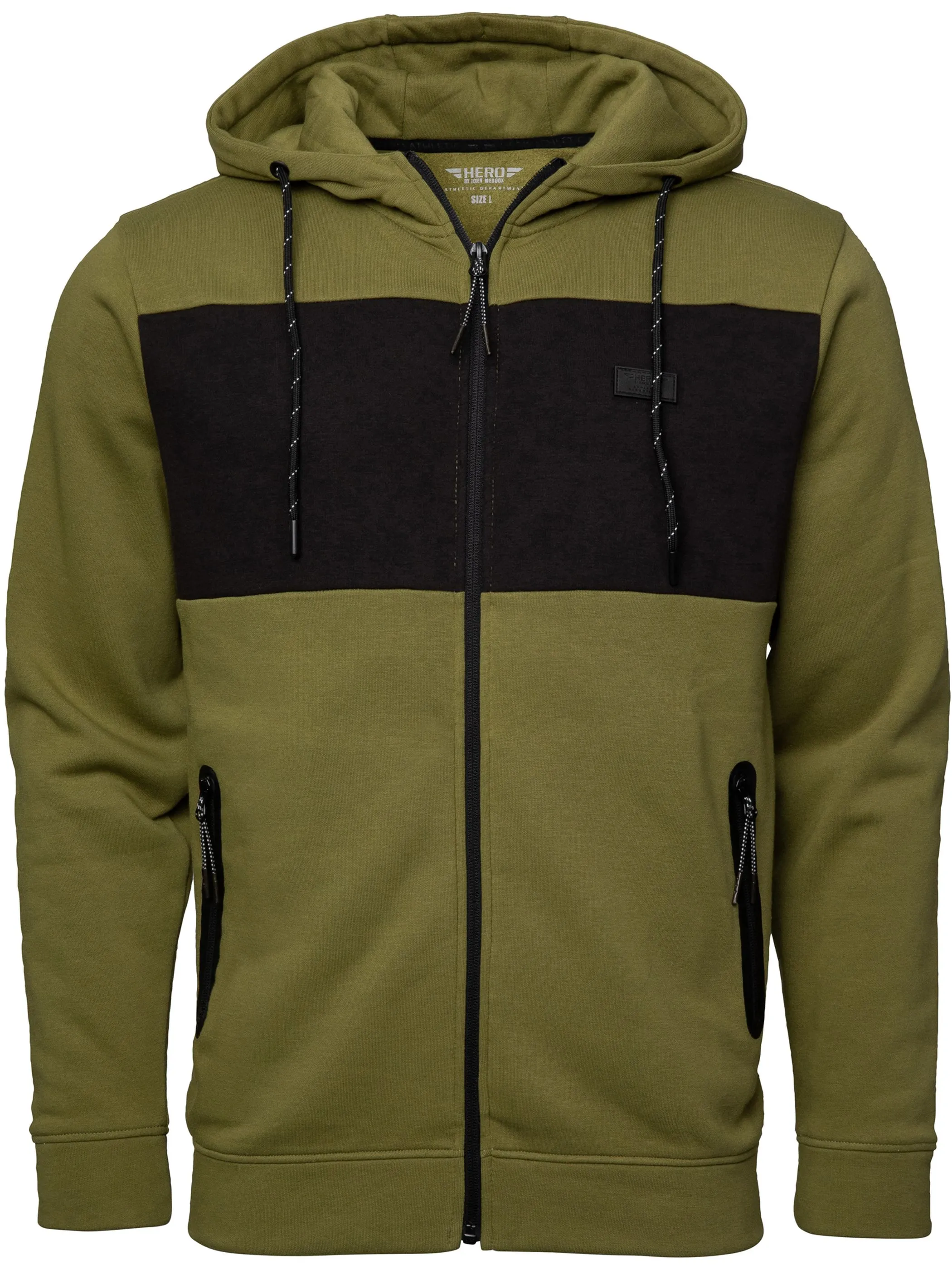HERO by John Medoox 75250120009144 He-Sweatjacke Grün 919996 9144 1