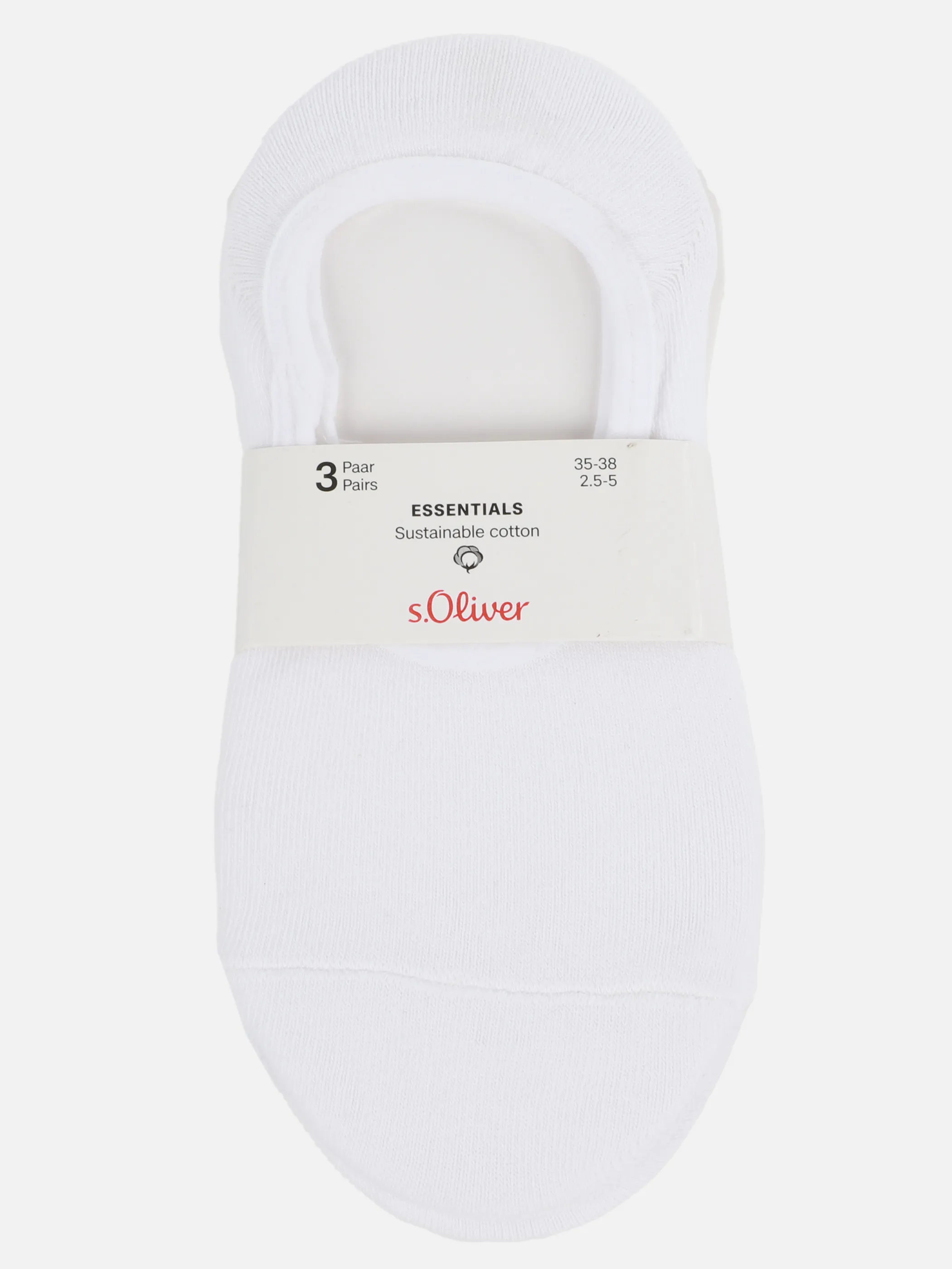 s.Oliver S25105 DAmen Footies 3er PAck Weiß 908706 0001 2