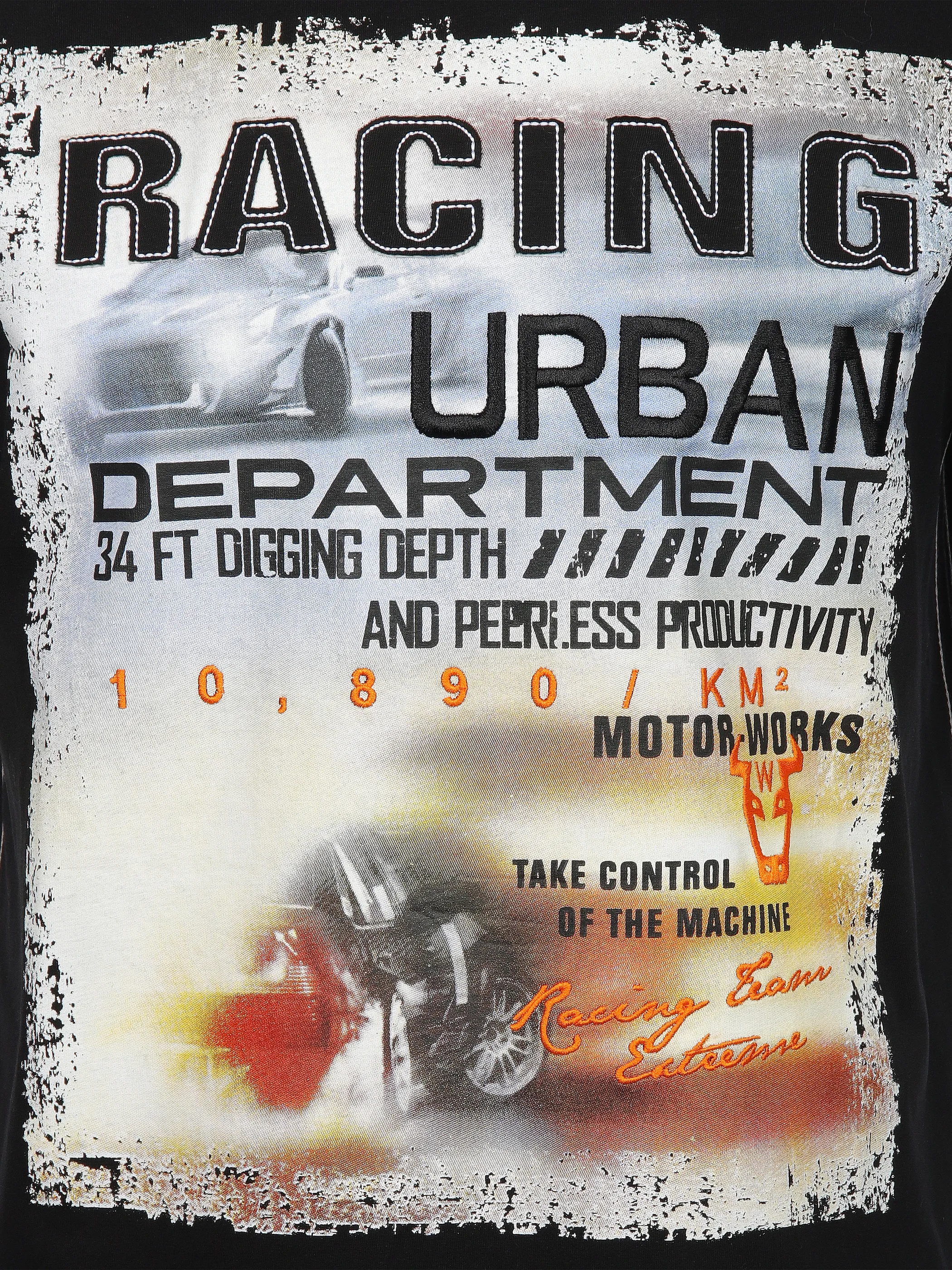 Worker He. T-Shirt 1/2 Arm Racing Schwarz 908153 BLACK 3 Worker He. T-Shirt 1/2 Arm Racing Schwarz 908153 BLACK 3