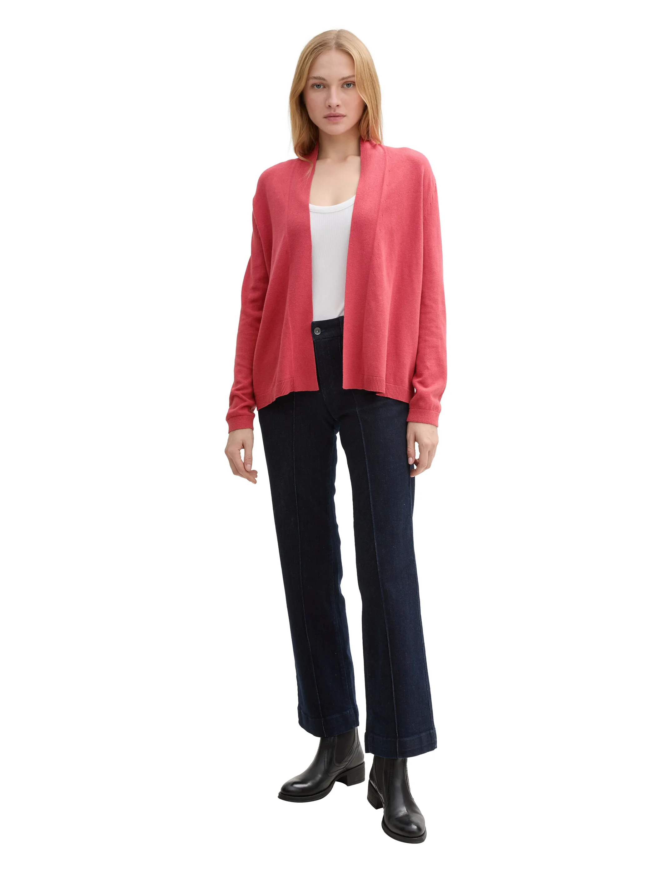 Tom Tailor 1045825 knit basic open cardigan Rot 903067 11016 3