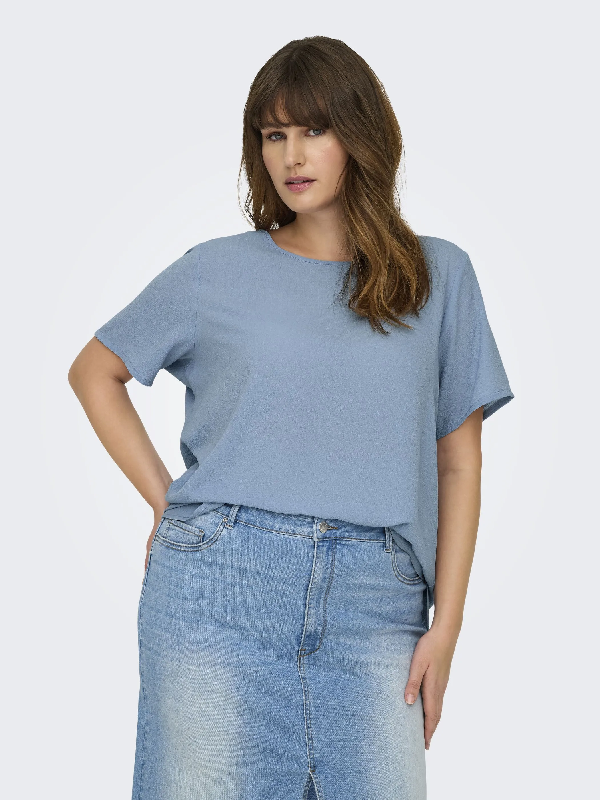 Only Carmakoma 15218353 CARVICA SS AOP TOP NO Blau 843421 299897 3