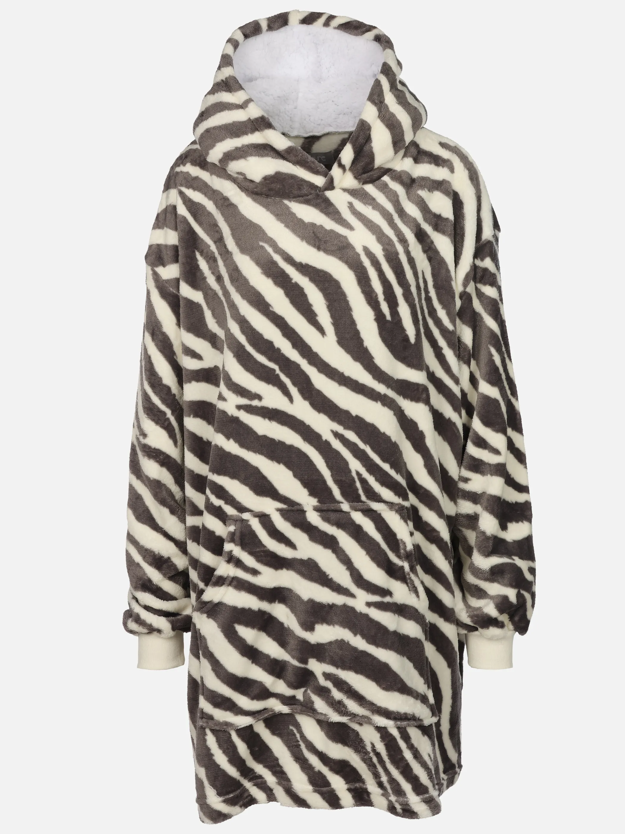 Sure Da. Kuschelfleecehoodie mit Kapuze Grau 932873 ZEBRA 1