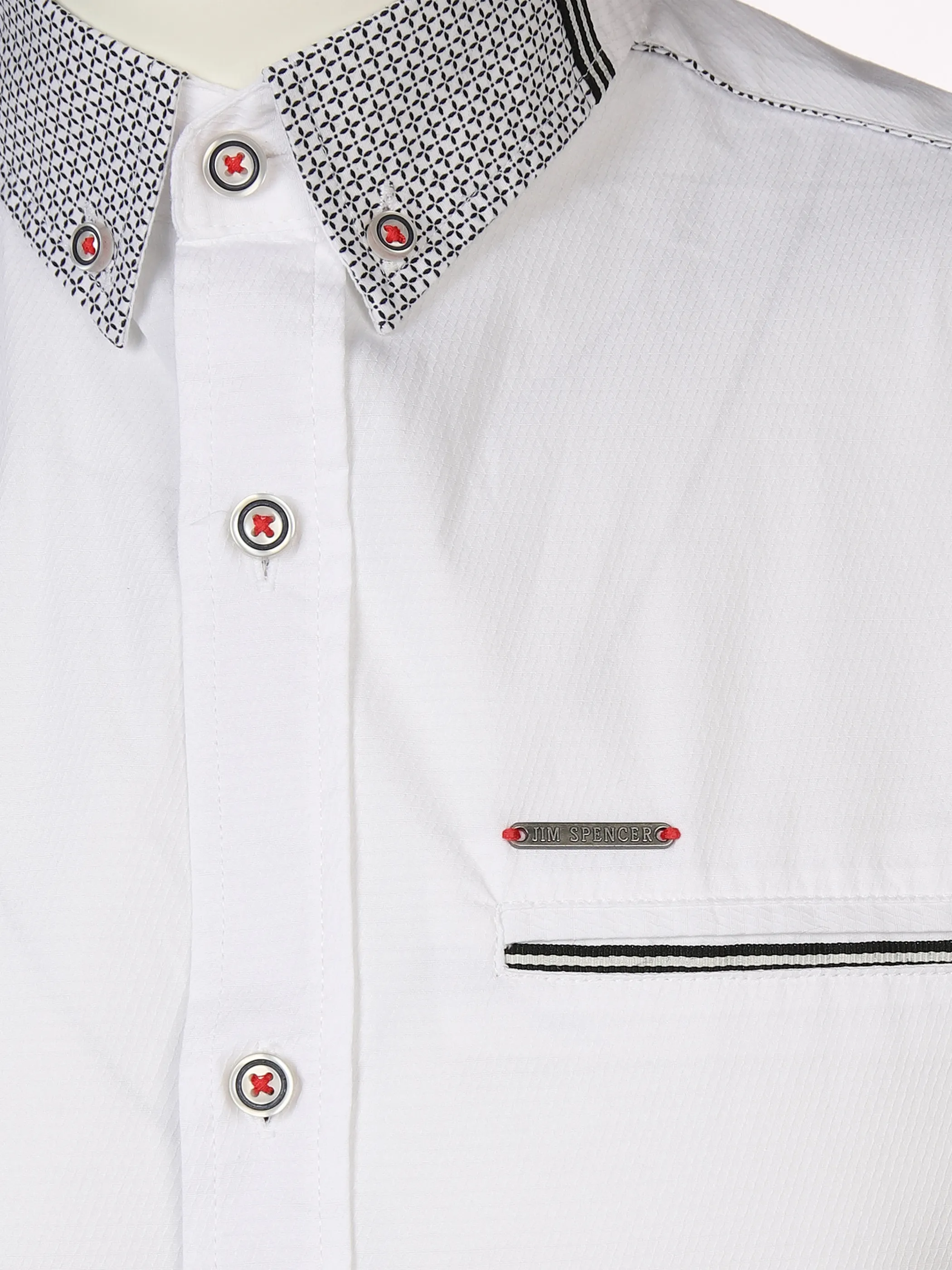 Jim Spencer He. Freizeithemd 1/2 Arm celebrate Weiß 873826 WEIß 3