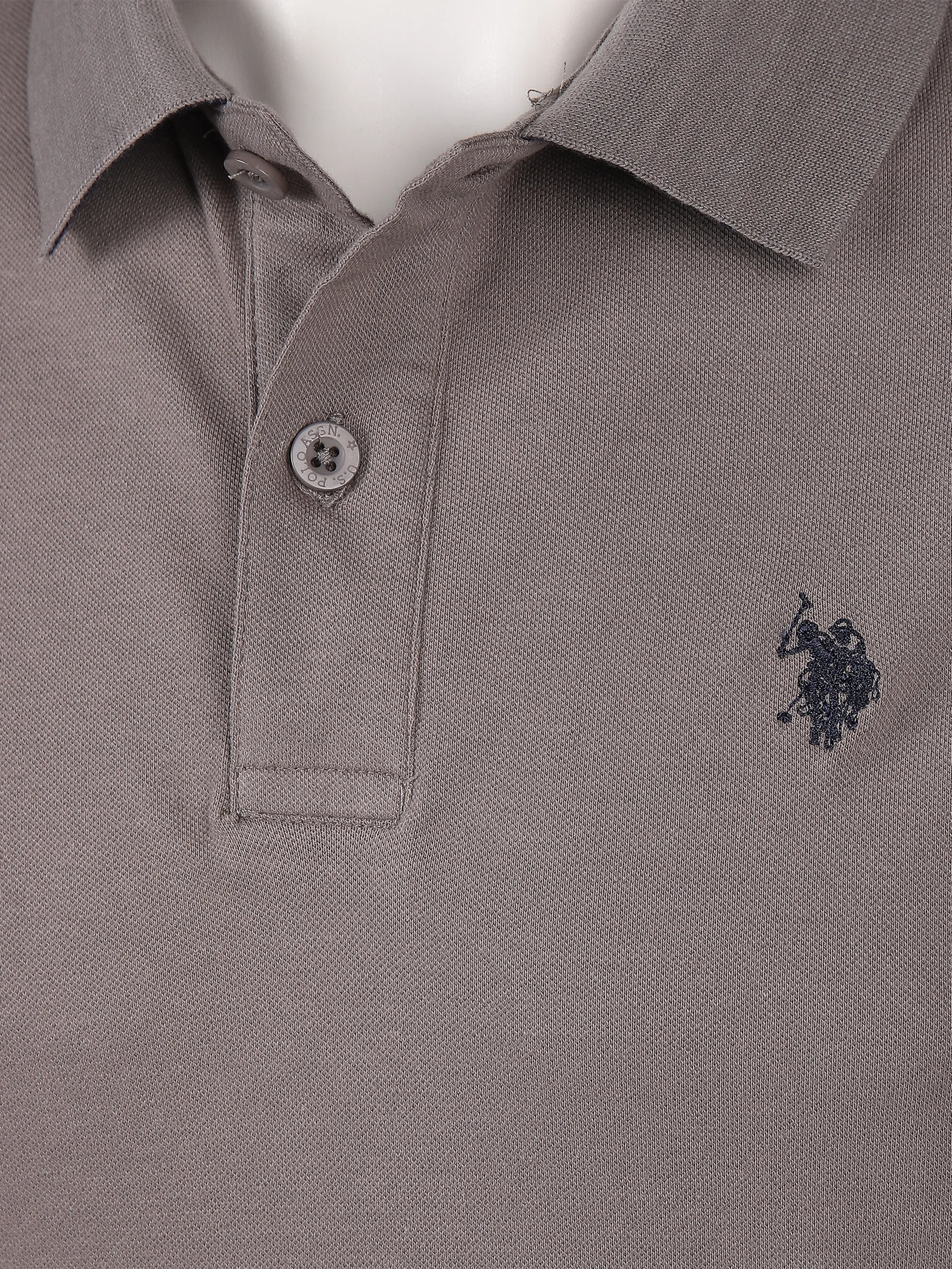 U.S. Polo Assn. He. Poloshirt 1/1 Arm Stick Grau 844684 STEEL GREY 3 U.S. Polo Assn. He. Poloshirt 1/1 Arm Stick Grau 844684 STEEL GREY 3
