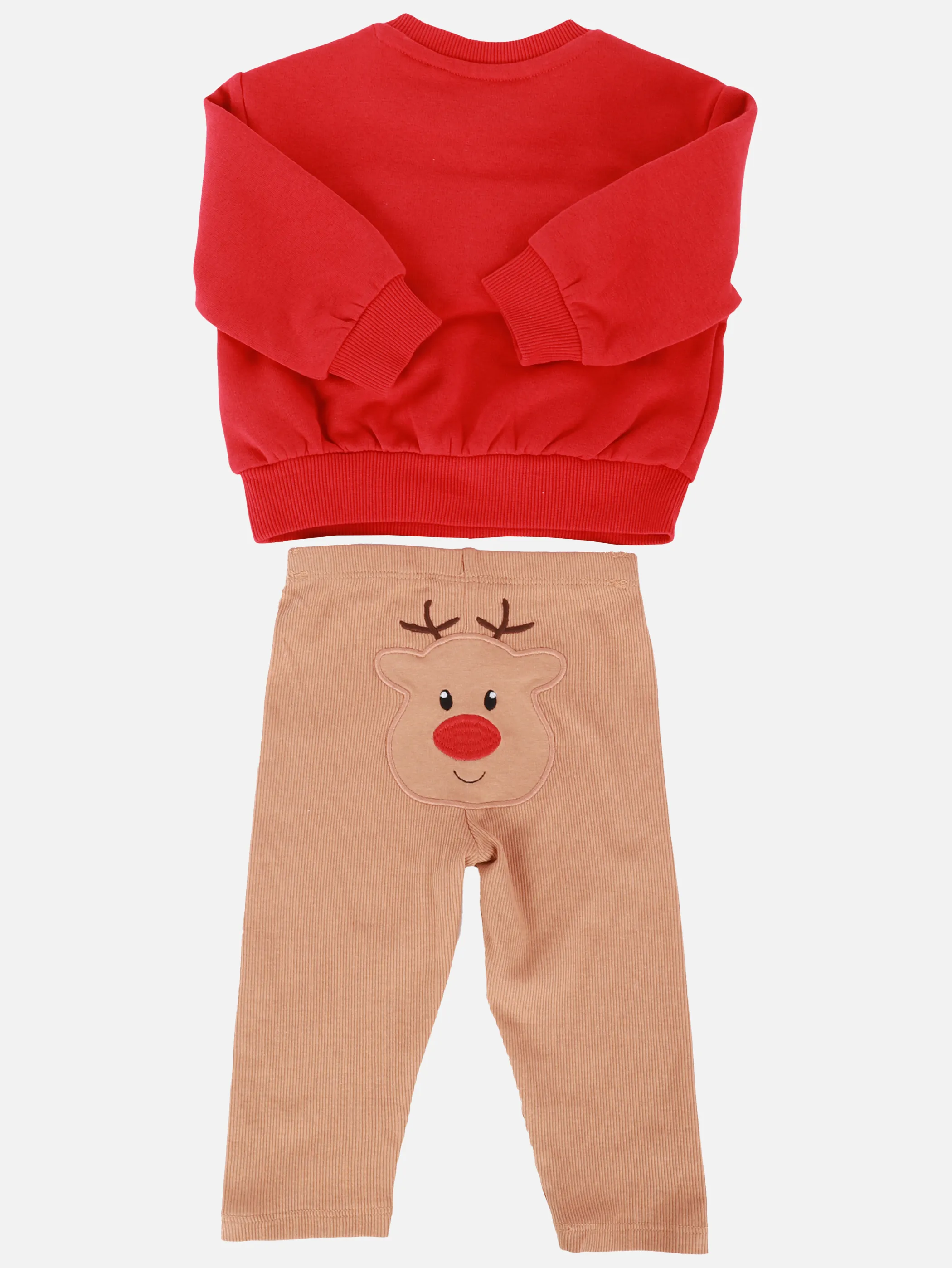 Bubble Gum BU Weihnachtsset; Sweatshirt mit Appli. + Leggings Rot 916322 ROT/BRAUN 2