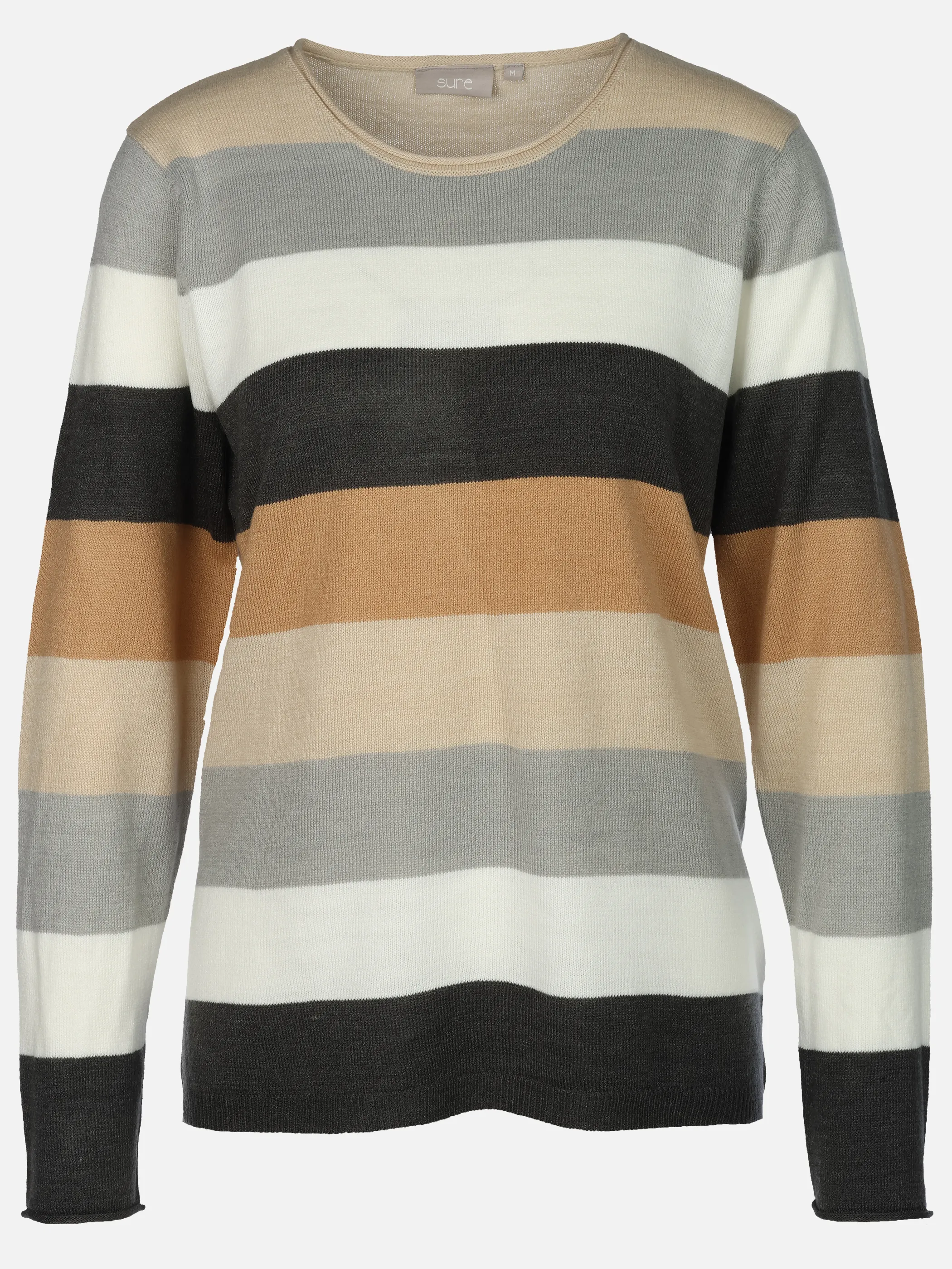 Sure Da-Pullover "Cashmere like" Grau 912702 GREY BEIGE 1