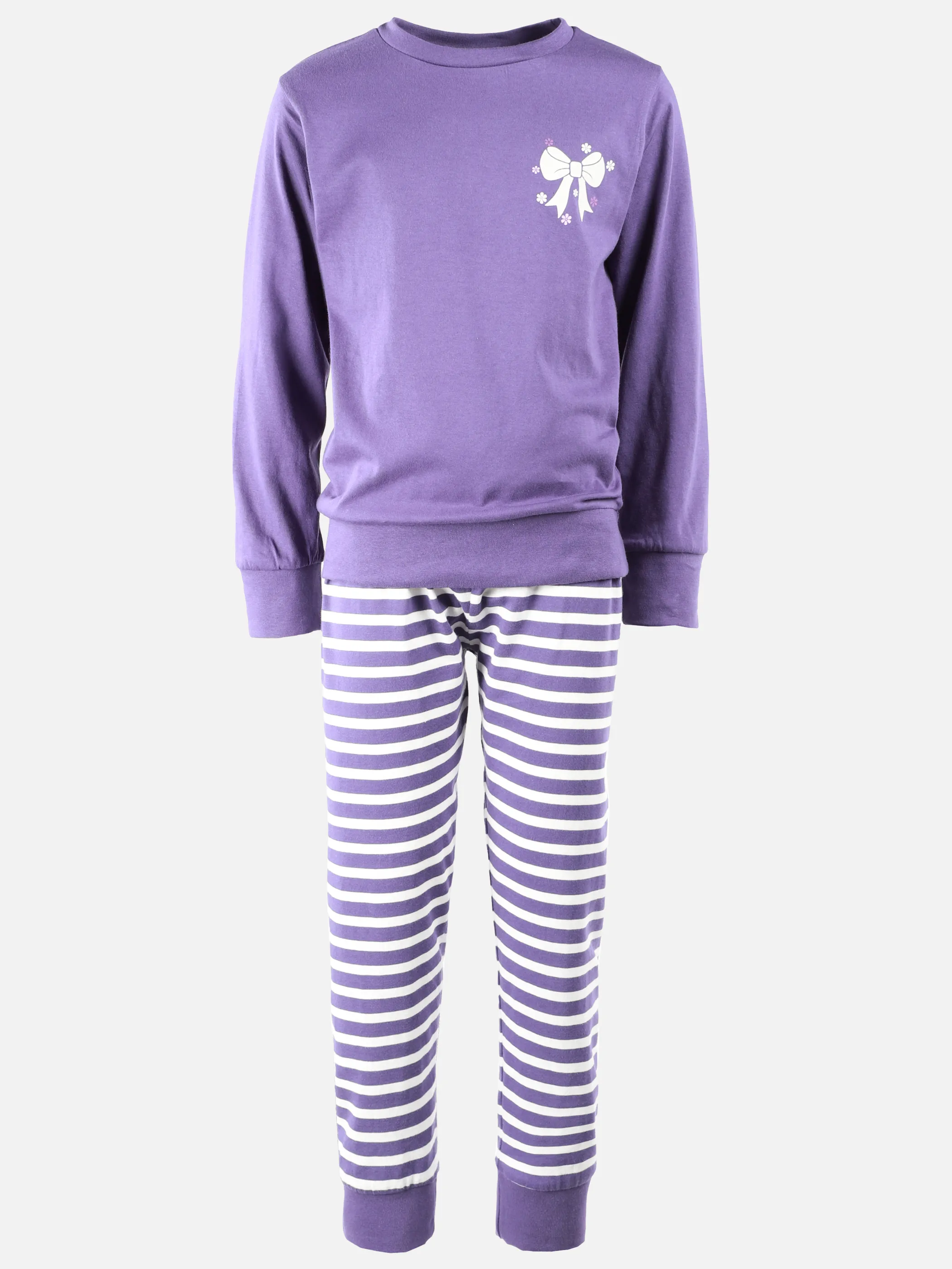 One Way KM Pyjama lang gestreift Lila 917763 LILA 1