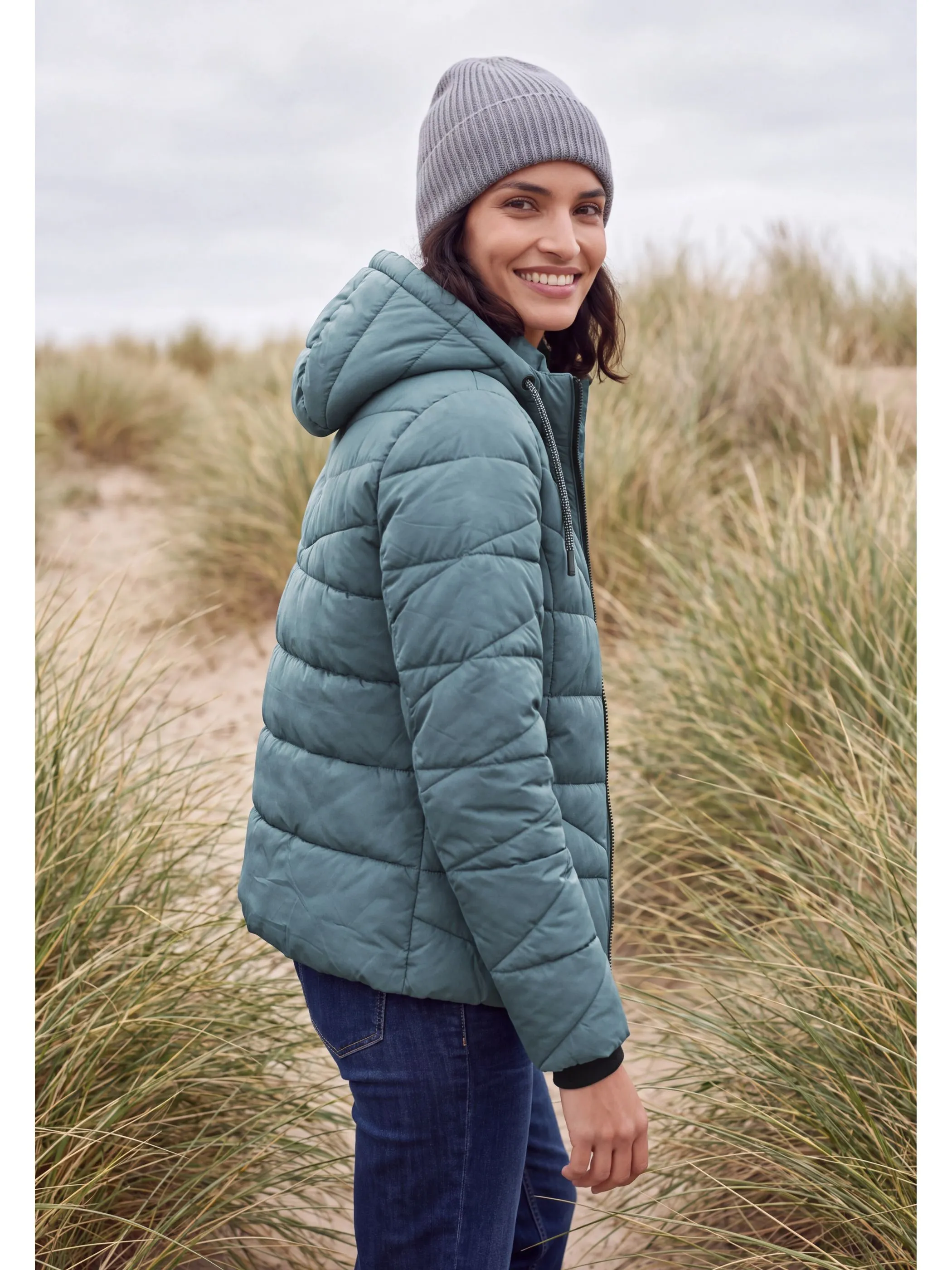Cecil B202276 TOS Sportive Padded Jacket Blau 930135 17751 2