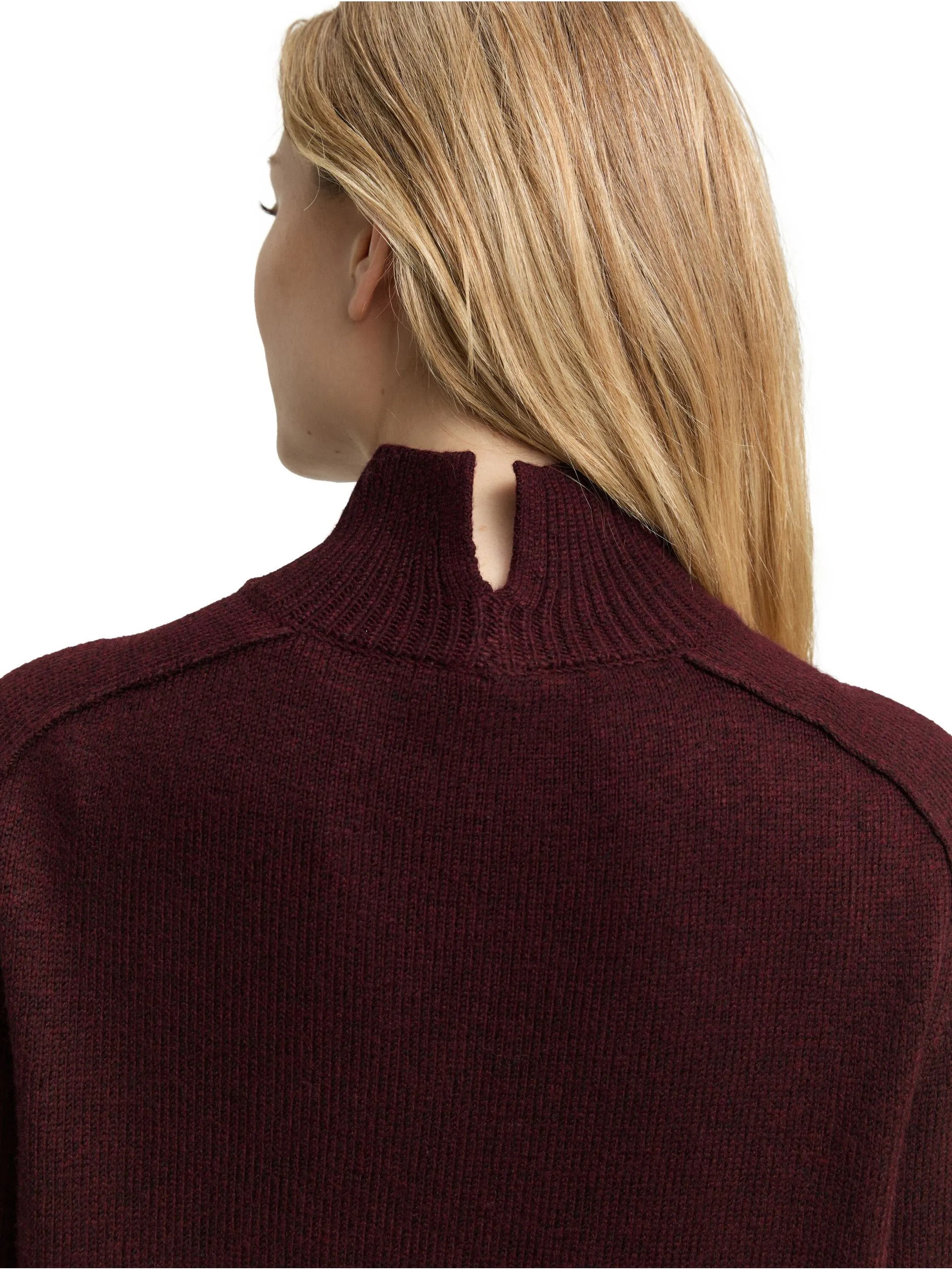 Tom Tailor 1047703 knit cosy mock-neck pullover Rot 914642 10525