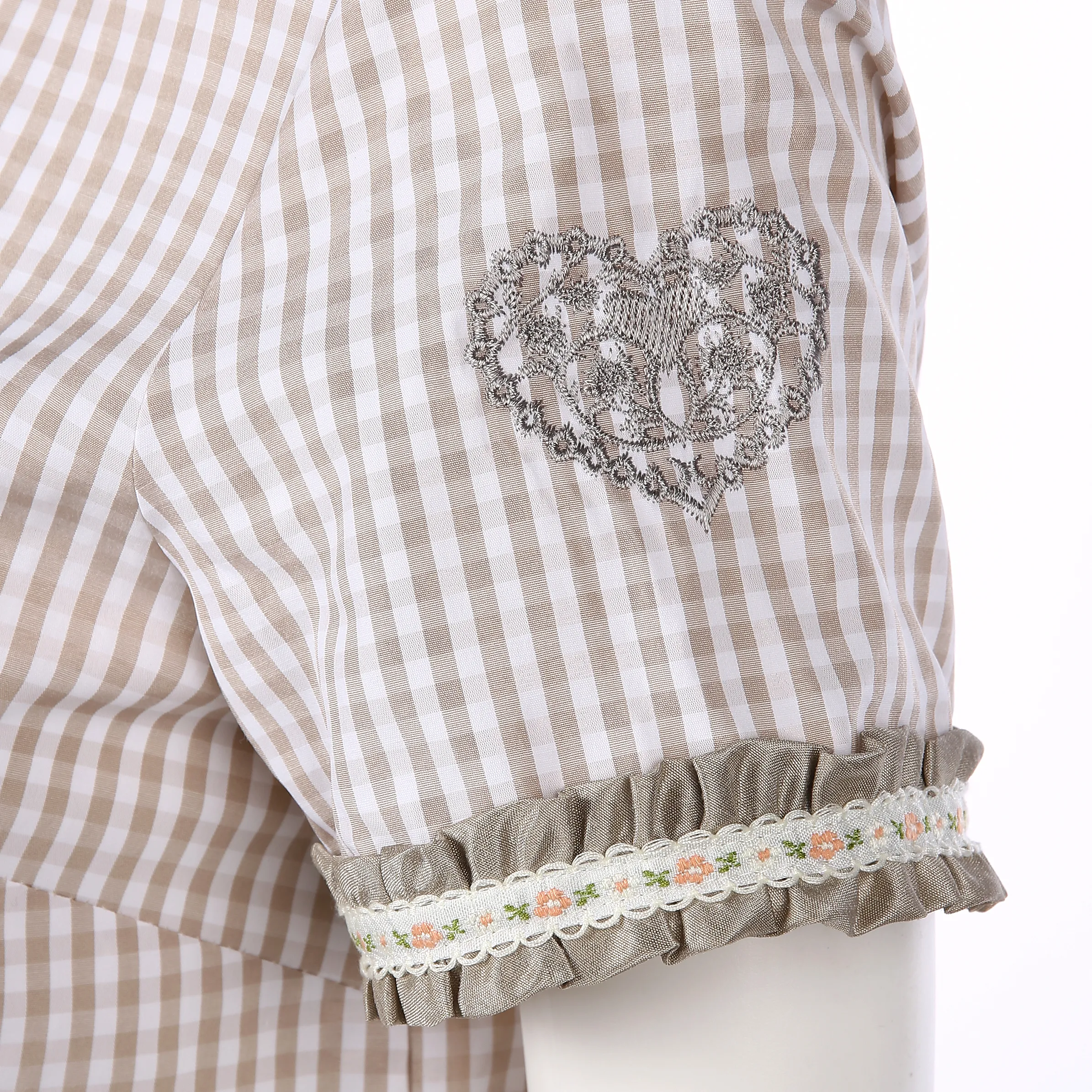 Brandl Tracht Da-Trachtenbluse in Vichykaro Braun 812879 SAND/WEIß 3 Brandl Tracht Da-Trachtenbluse in Vichykaro Braun 812879 SAND/WEIß 3