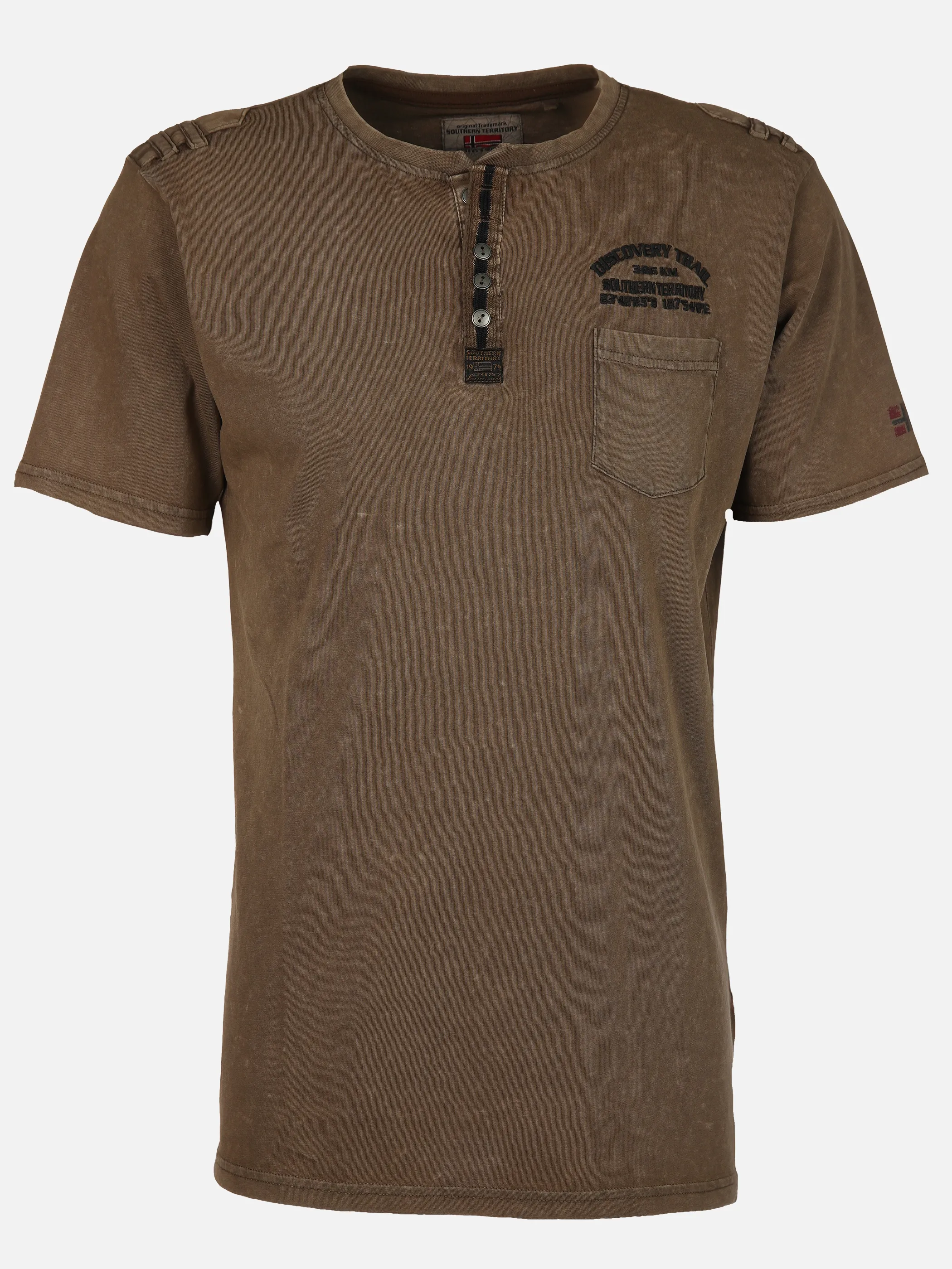 Southern Territory He. Henleyshirt 1/2 Arm washer Braun 905108 BROWN 1 Southern Territory He. Henleyshirt 1/2 Arm washer Braun 905108 BROWN 1