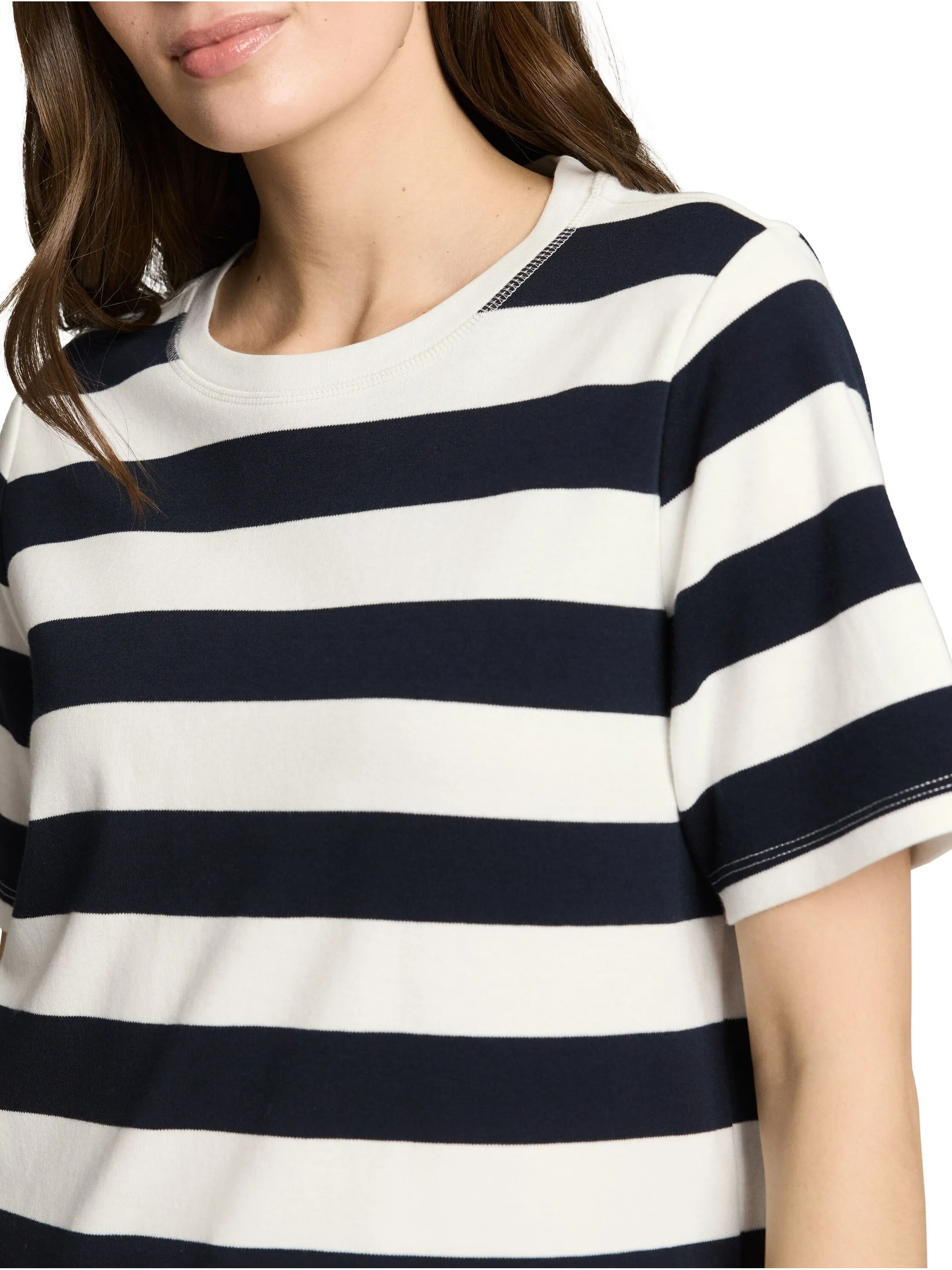 Tom Tailor 1050426 NOS T-shirt boxy crew neck with print Weiß 921974 40115 3