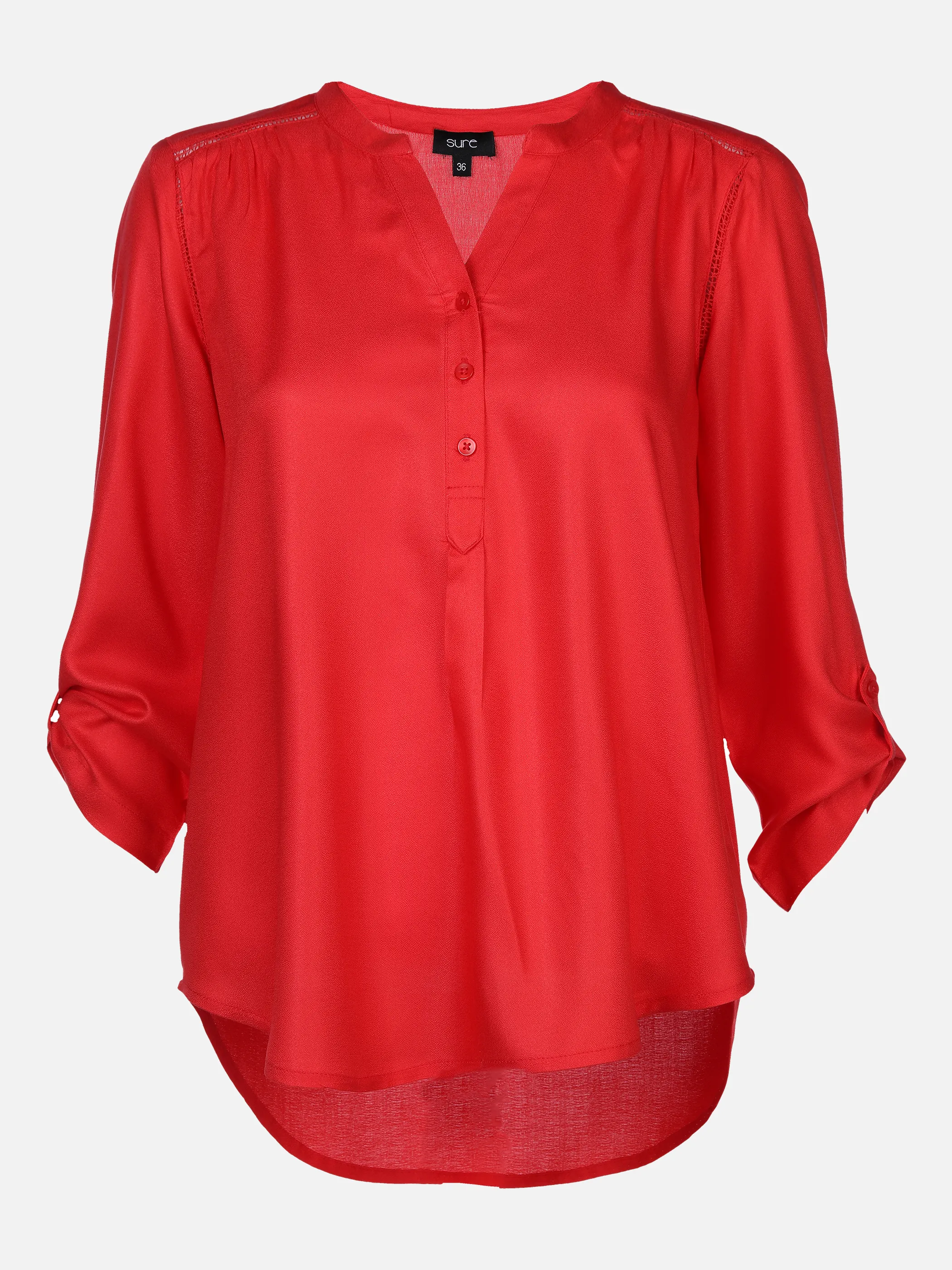Sure Da-Bluse m. Knöpfchen Rot 863689 ROT 1