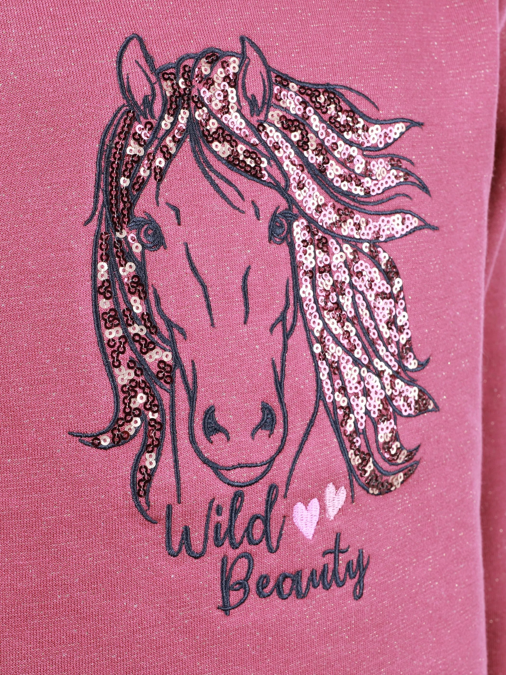 One Way KM Sweatshirt mit Einhorn EMB in lila Pink 929974 PINK 3