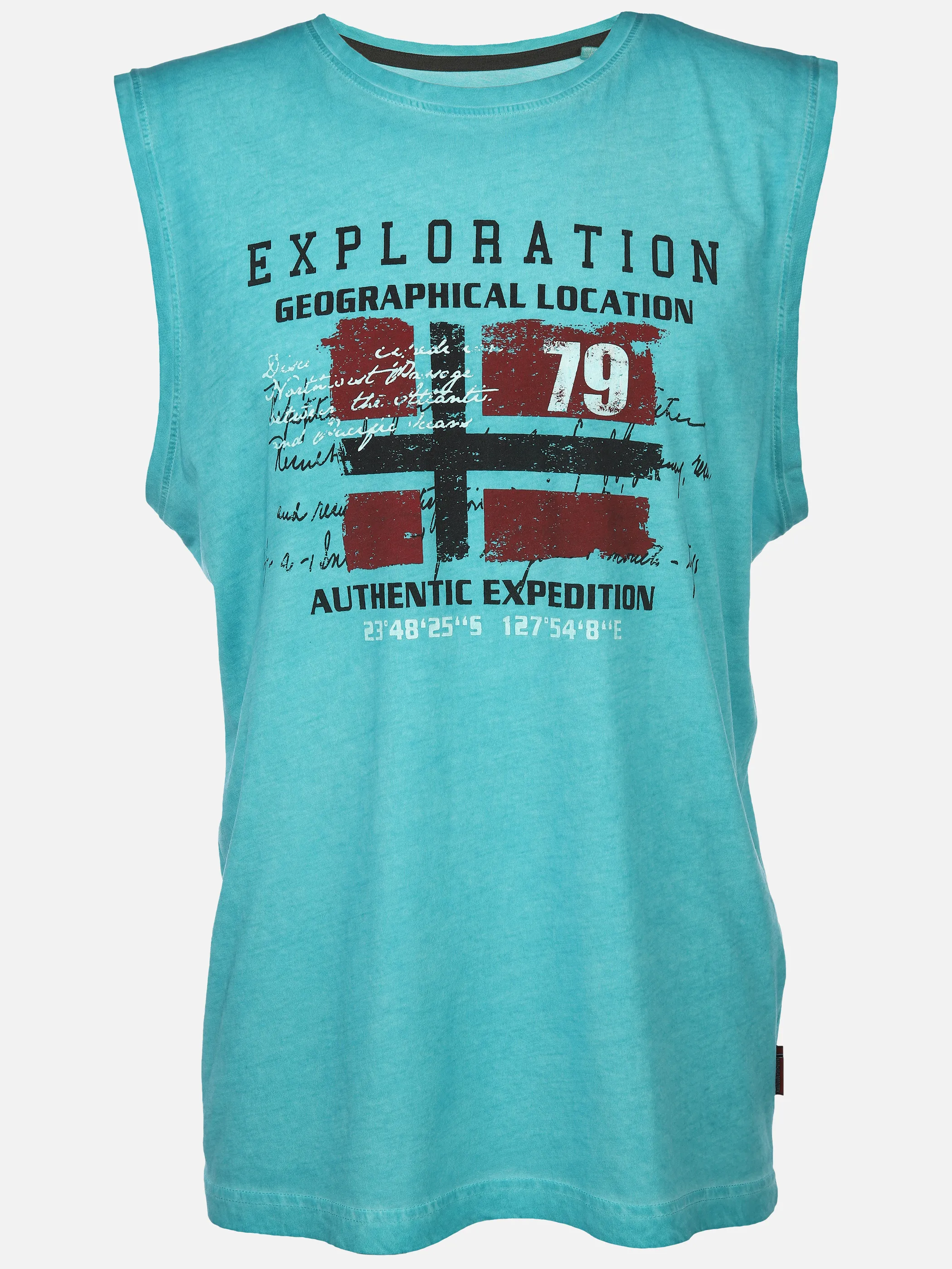Southern Territory He. Muscleshirt oilwash Türkis 894403 AQUA 1