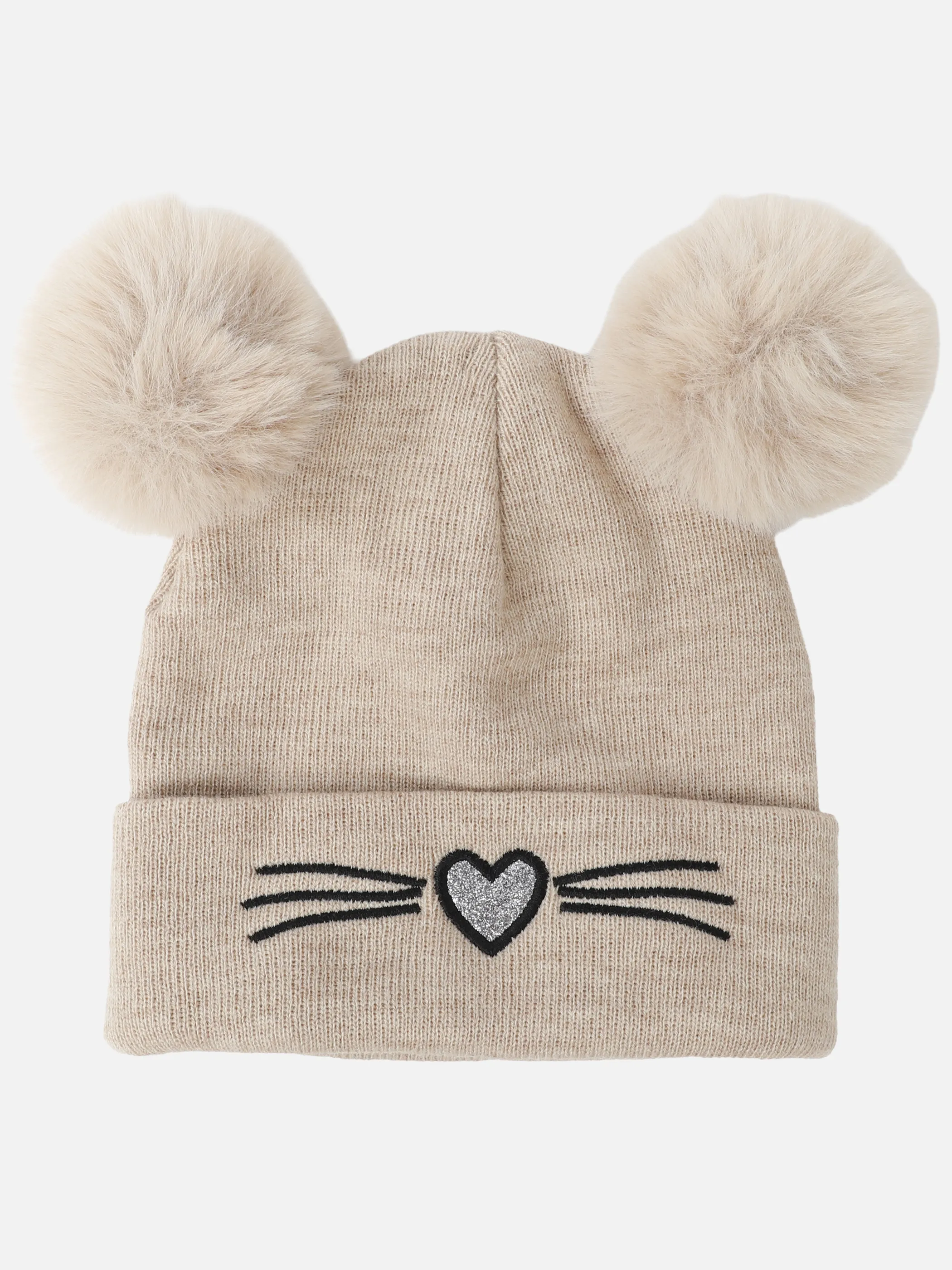 One Way KM-Mütze m. Katzenmotiv Beige 930734 BEIGE 2