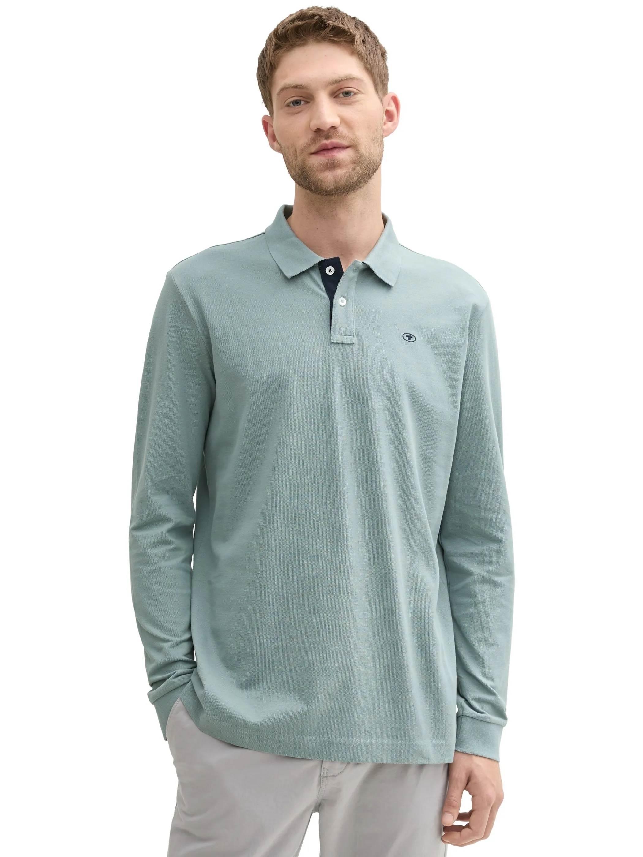 Tom Tailor 1043278 NOS basic polo with contrast Grau 914721 27475 5