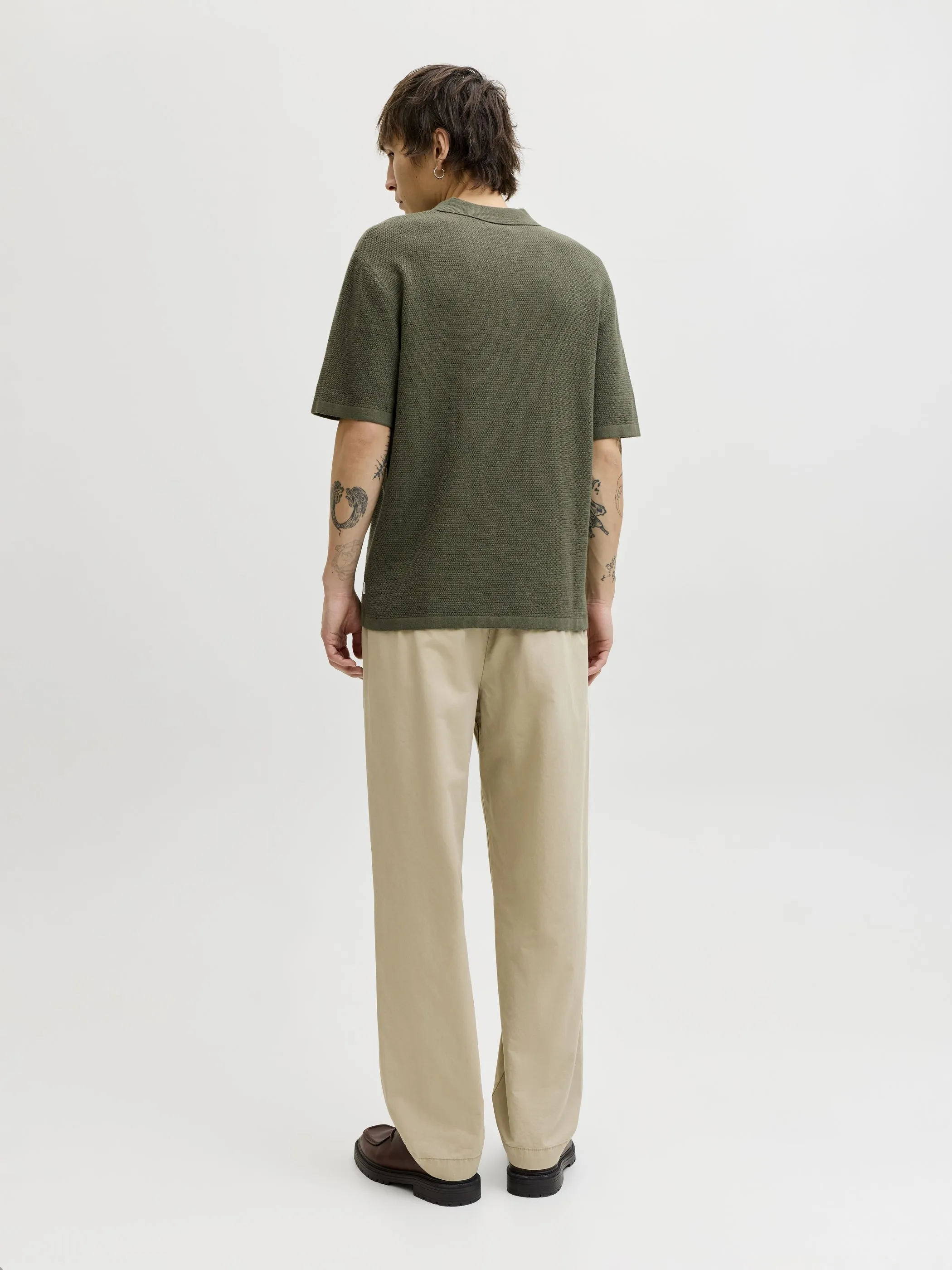 Jack Jones 12268281 JJEGEORGE KNIT POLO S Grün 903405 176003 2