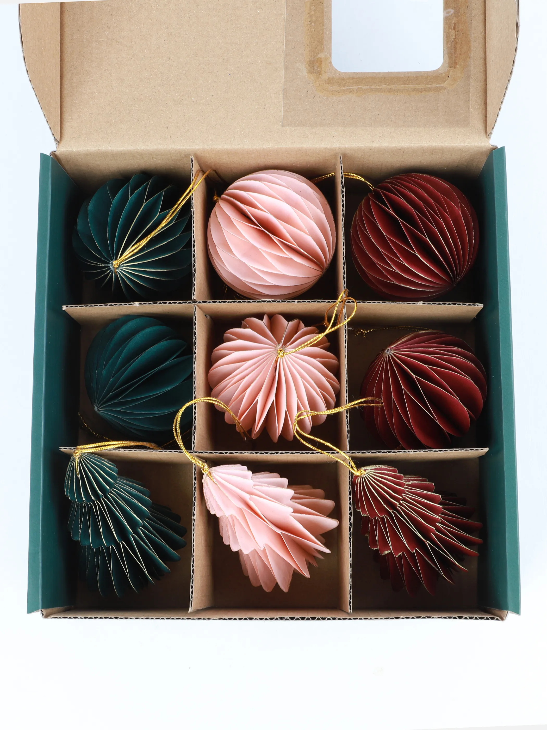 Weihnachten Papieranhänger Box 9 Stück Kug Bunt 898561 BUNT 3