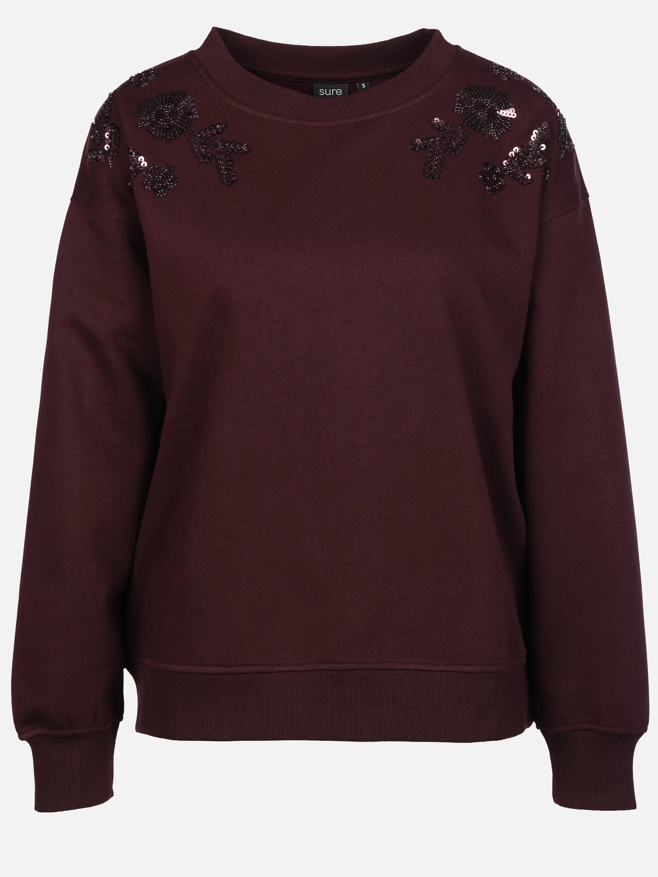Sure Da-Sweatshirt m. Stickerei Rot 929653 BURGUND 1