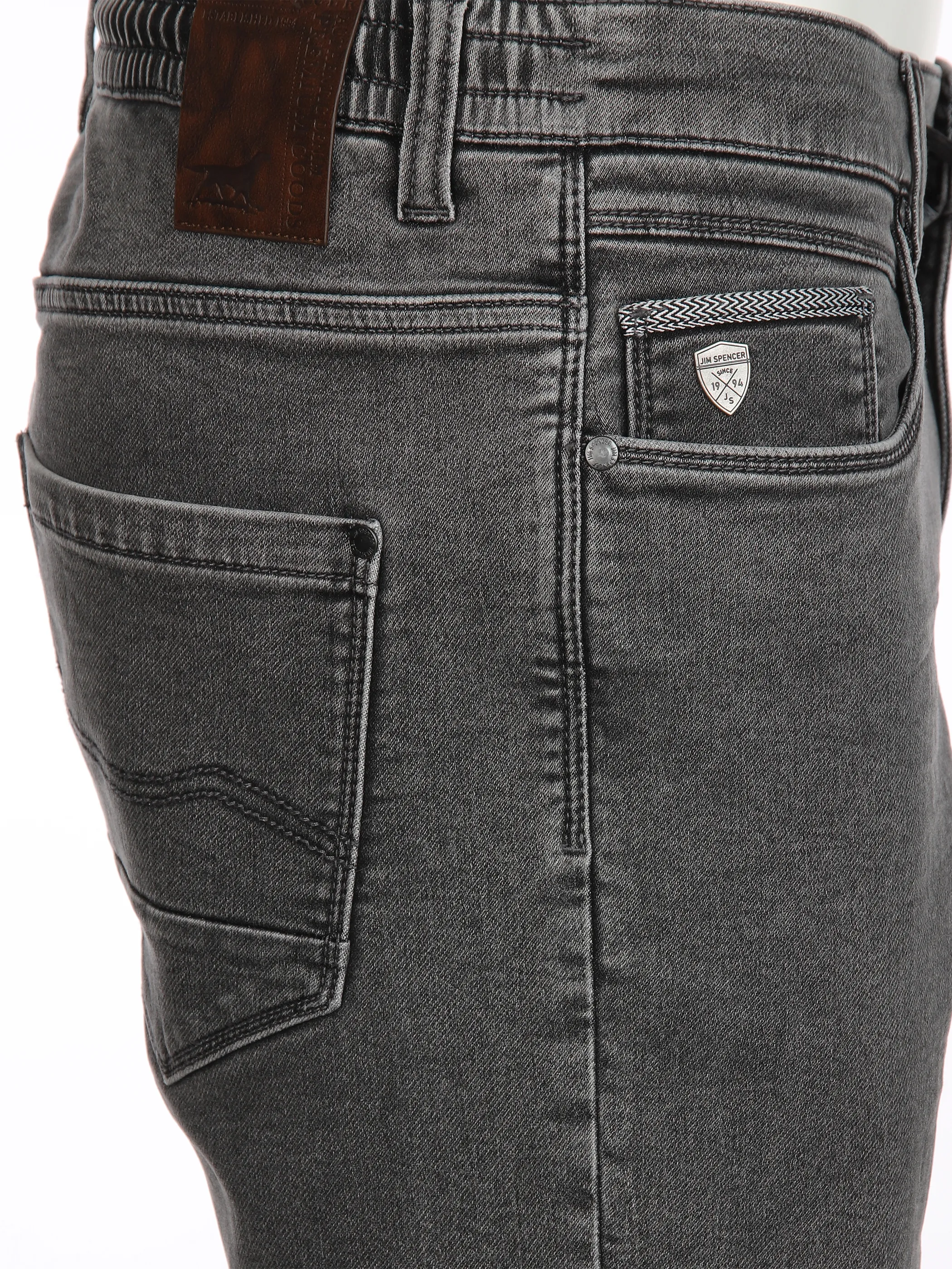Jim Spencer He. Joggjeansshort 5-Pocket Relax Grau 892783 GREY 4