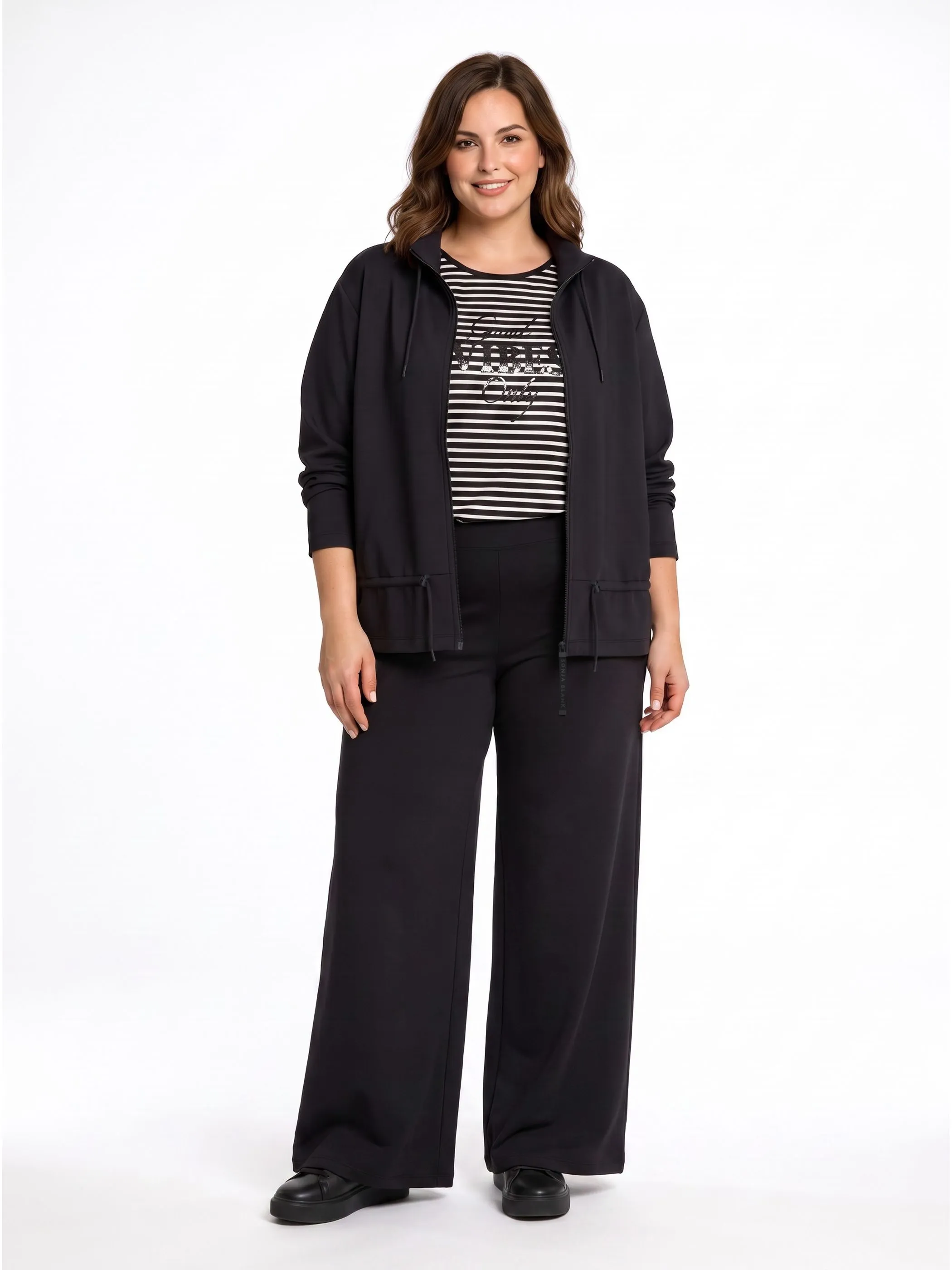 Sonja Blank Da-gr.Gr. Streifenshirt Schwarz 930000 BLACKSTRIP 1