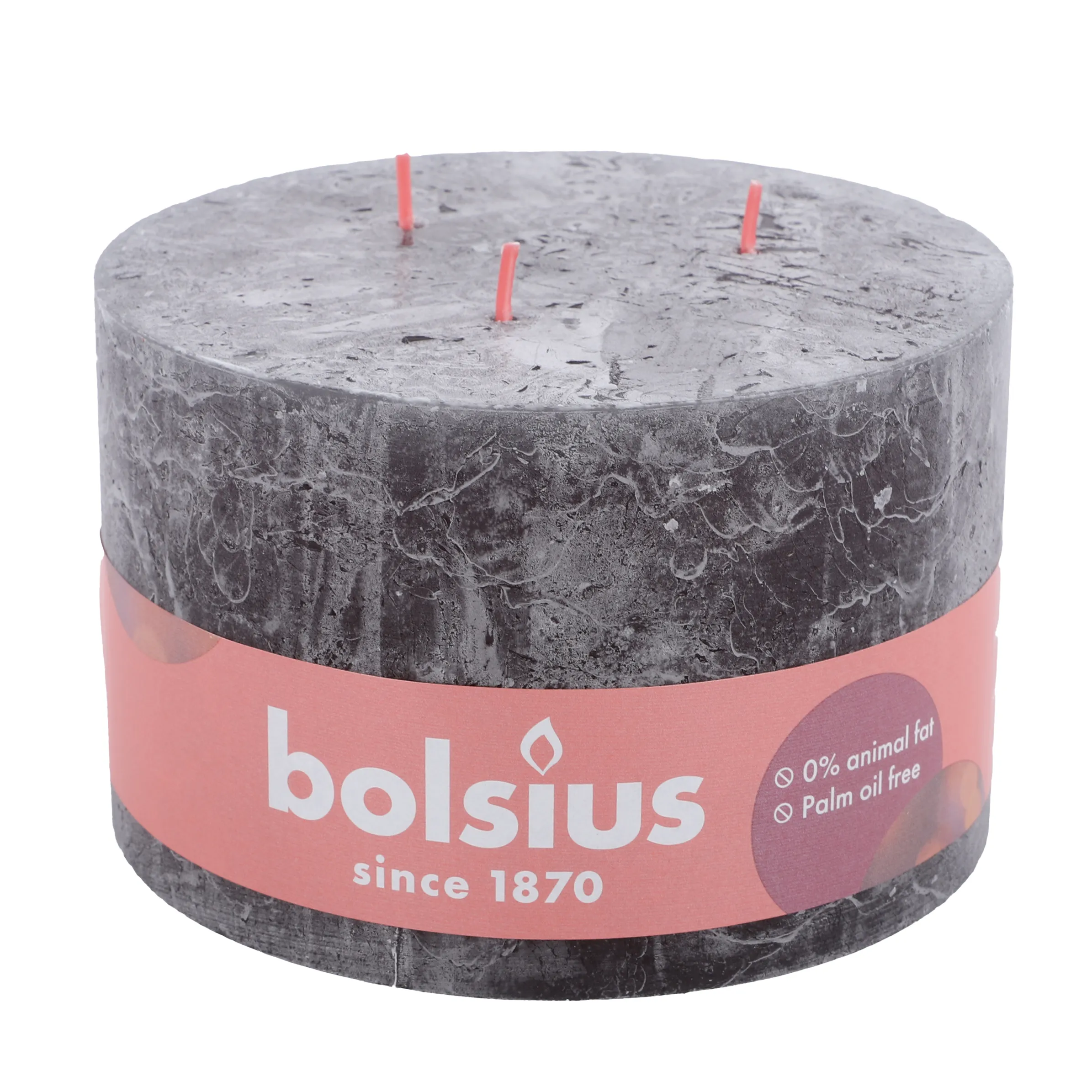 bolsius Stumpenkerze Rustik 3 Docht Grau 886564 GR 1 bolsius Stumpenkerze Rustik 3 Docht Grau 886564 GR 1