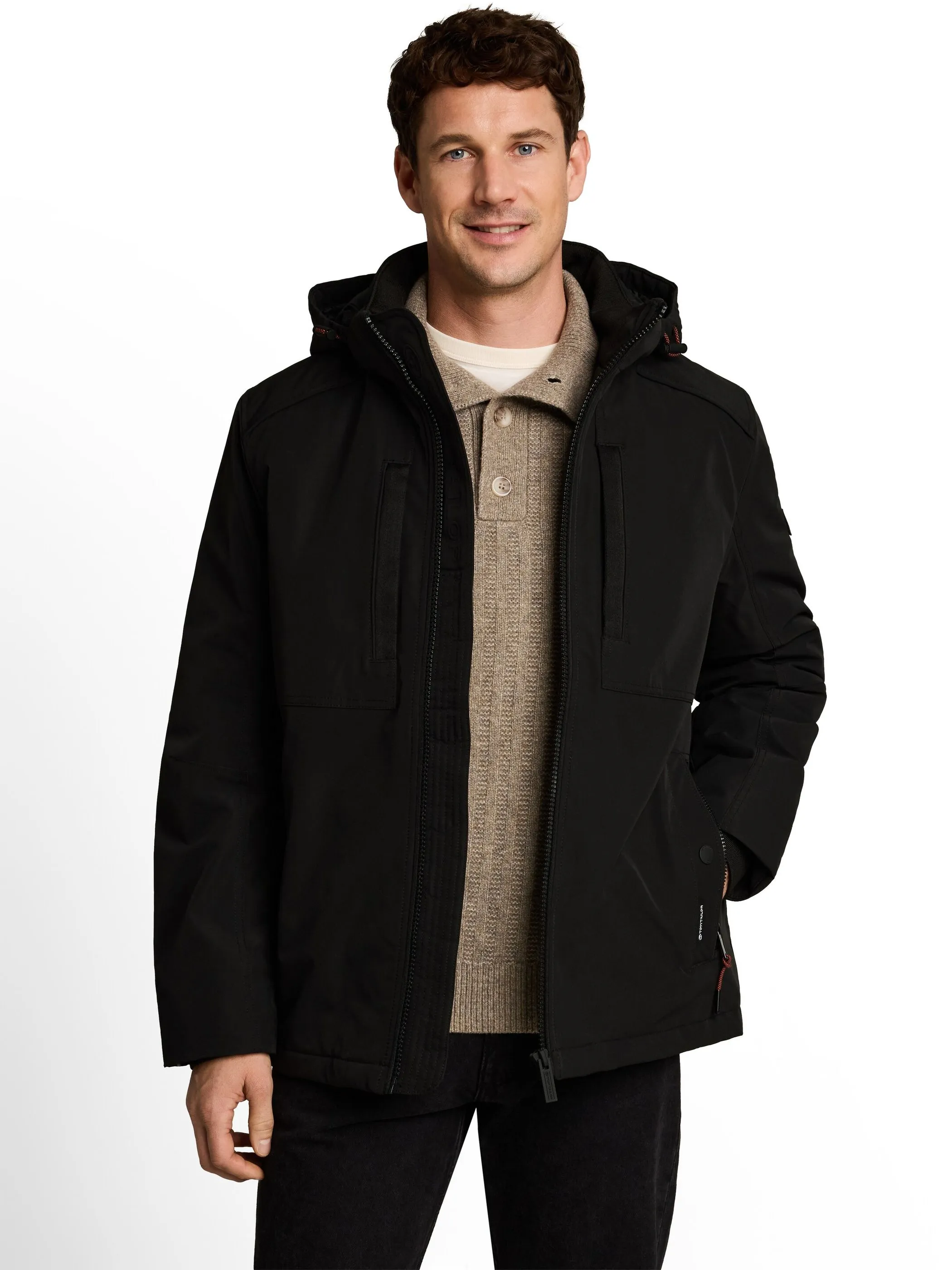 Tom Tailor 1051114 padded jacket with hood Schwarz 934268 29999 1