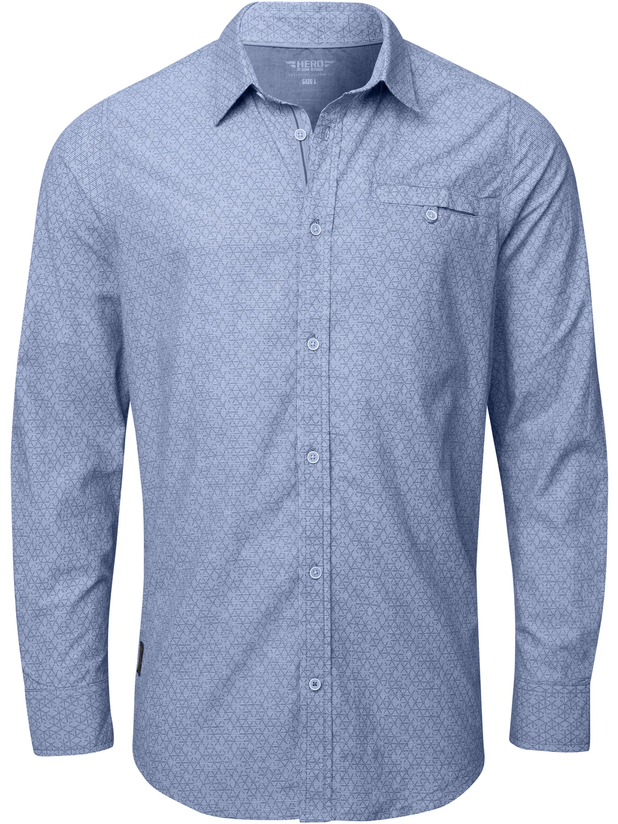HERO by John Medoox 73102260009193 He. Bluse/Hemd, Blau 919870 9193 1