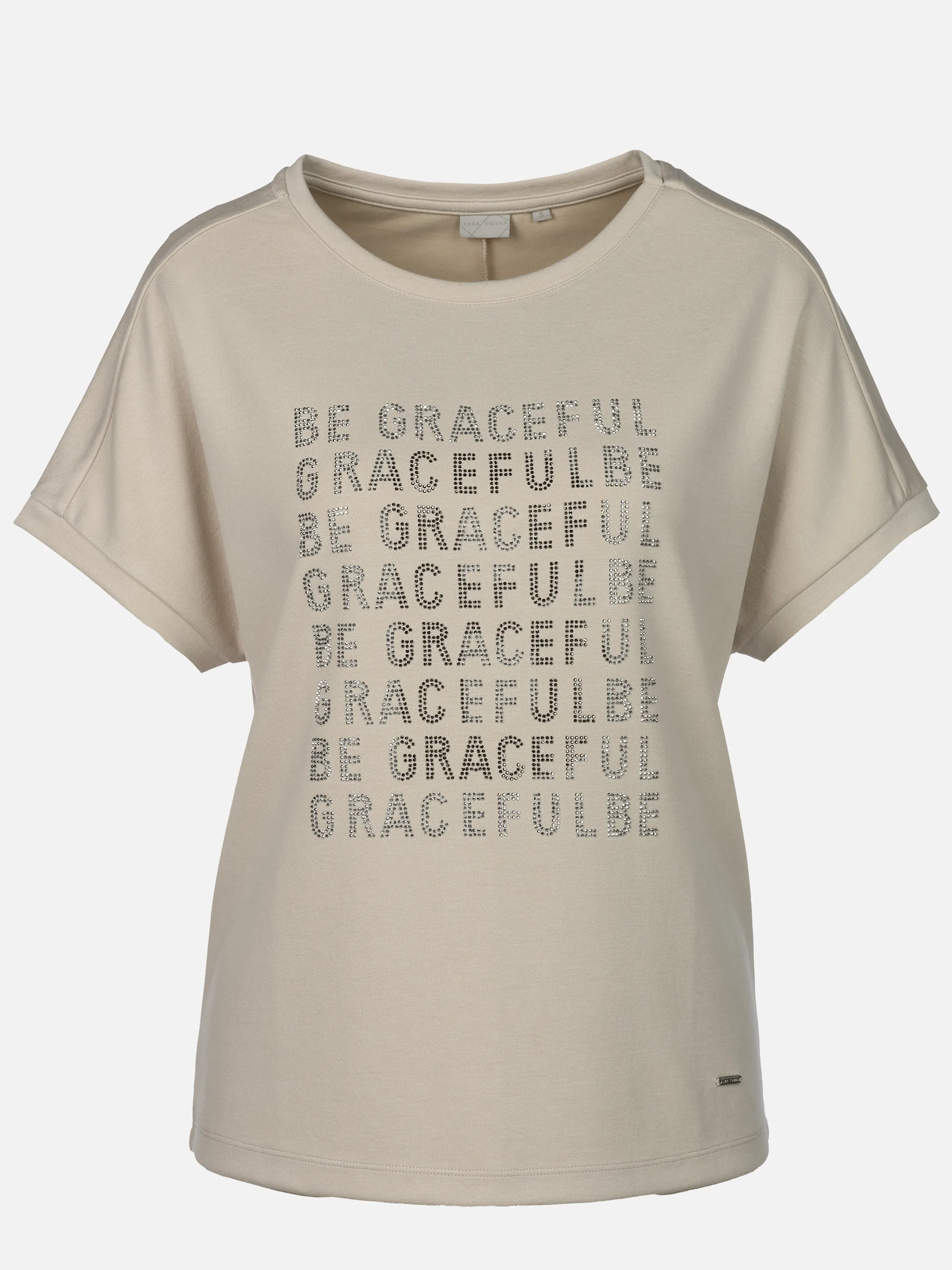 Lisa Tossa Da-Shirt mit Strassapplikation Braun 924194 OAK 1