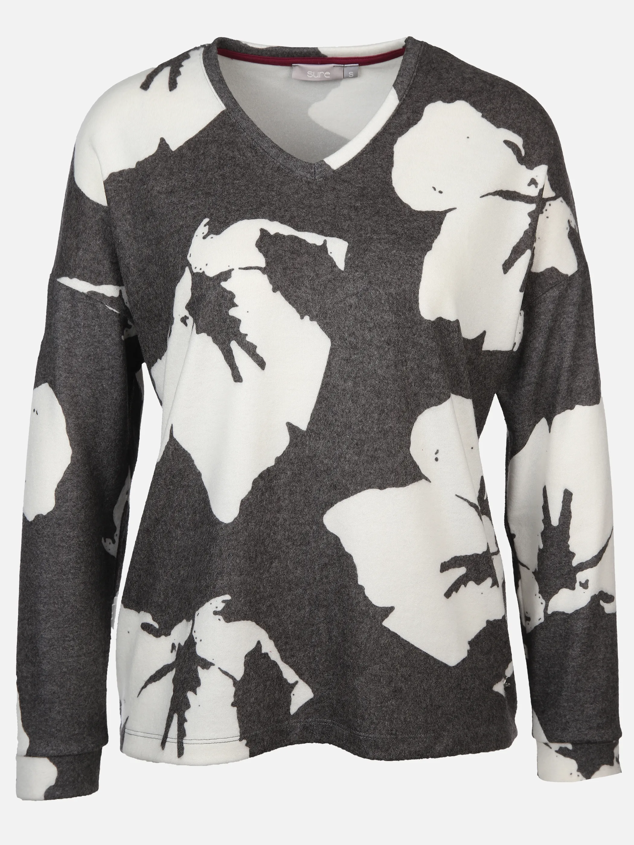 Sure Da. Print-Flausch-Shirt Grau 901365 AN/OFFW 1 Sure Da. Print-Flausch-Shirt Grau 901365 AN/OFFW 1