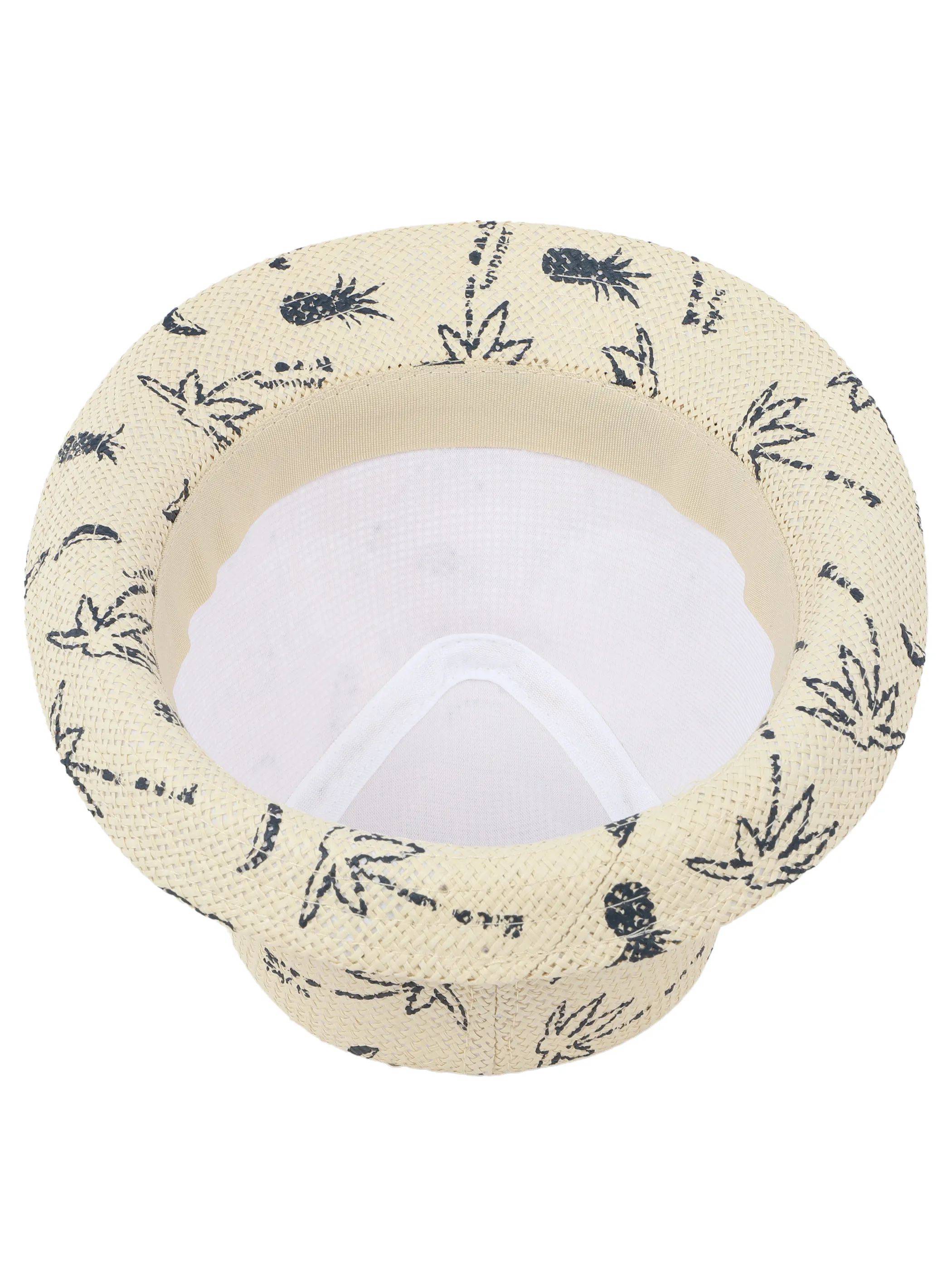 One Way KJ-Strohhut m. Palmen Print Beige 923325 NATUR 3