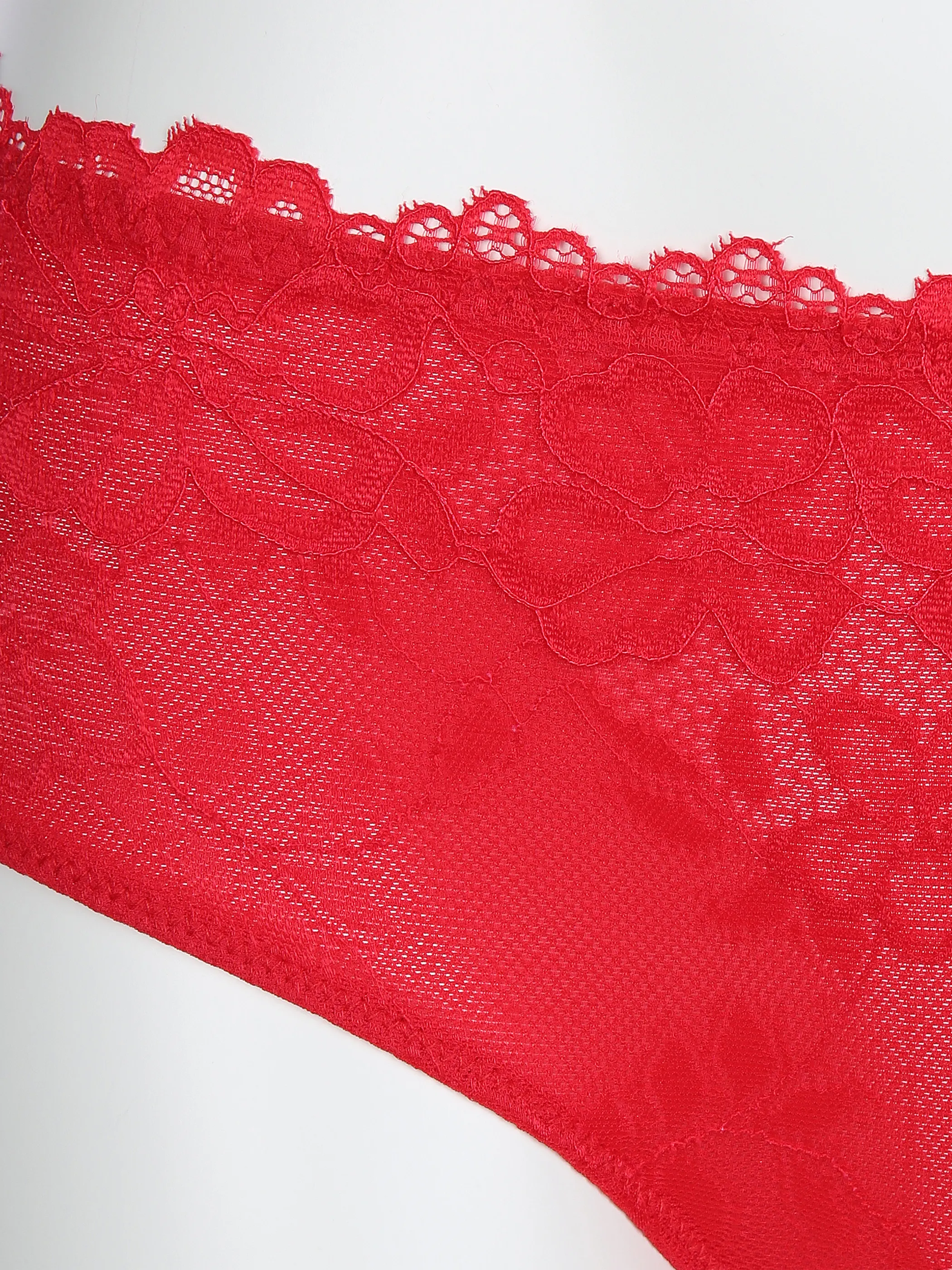 Sure Da. Slip mit Spitze Rot 858225 ROT 3