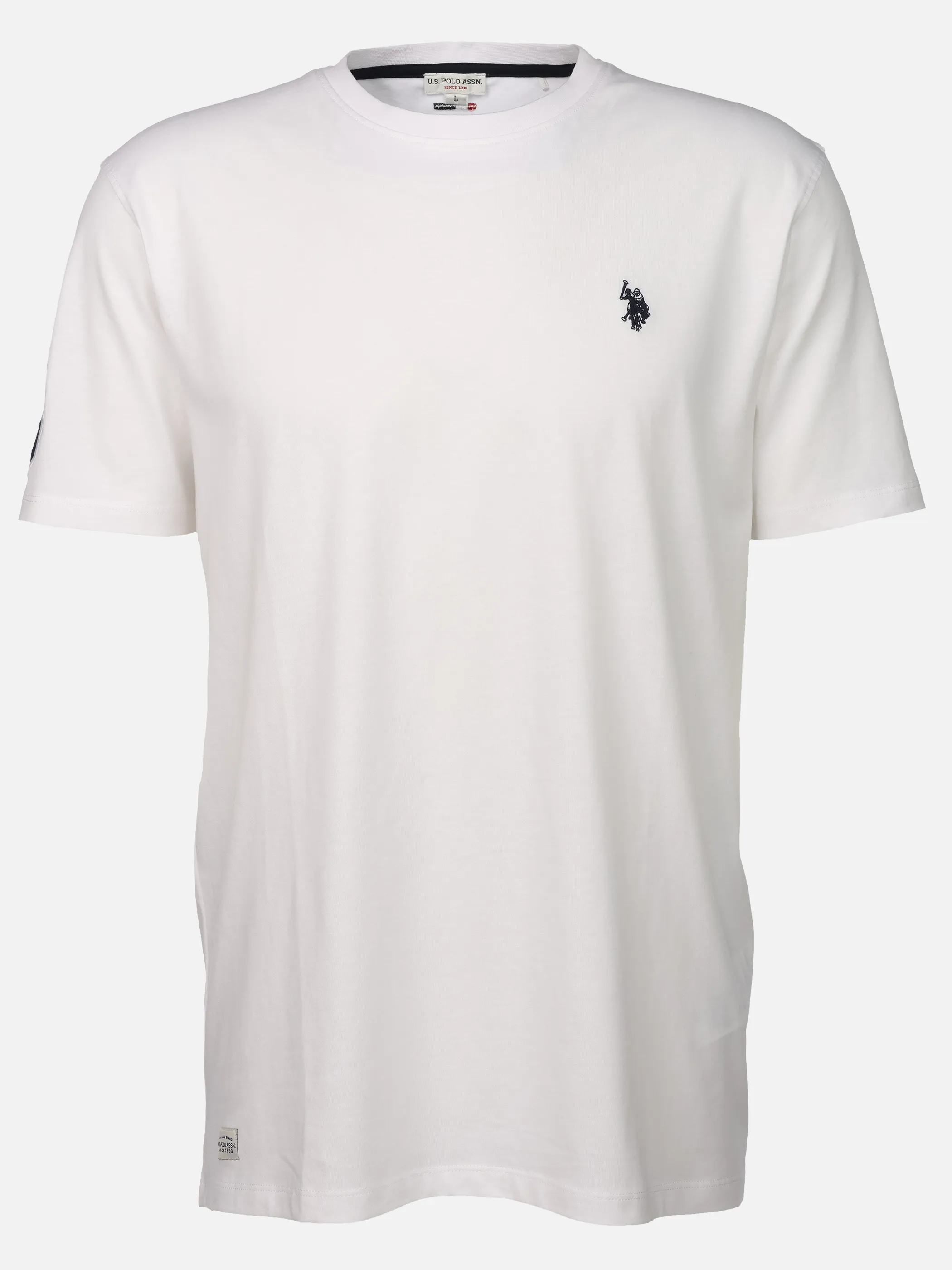 U.S. Polo Assn. He. T-Shirt 1/2 Arm NR3 Reiter Weiß 924150 100 WHITE 1