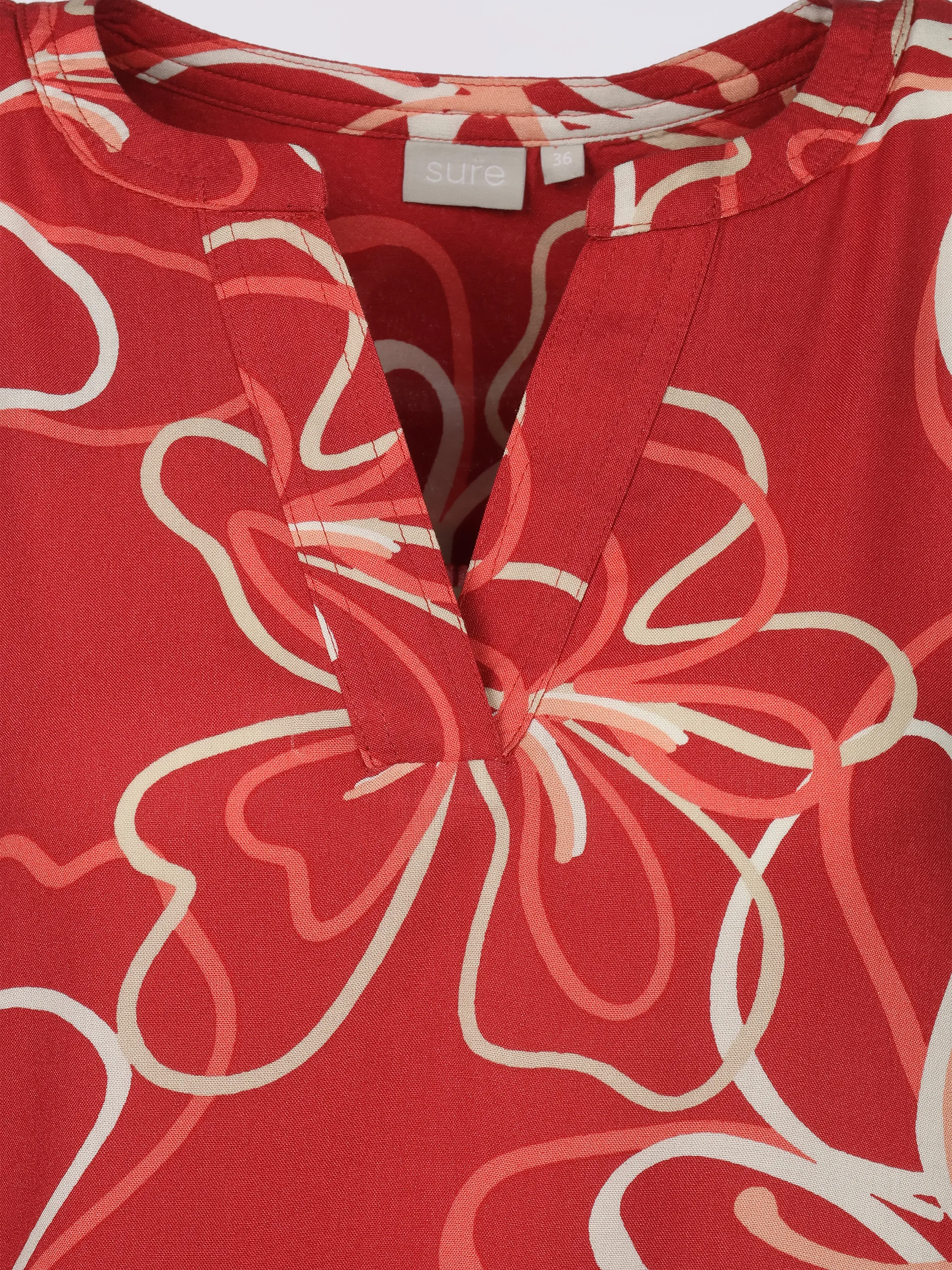 Sure Da-Bluse, 1/2 Arm Rot 922453 RED 3