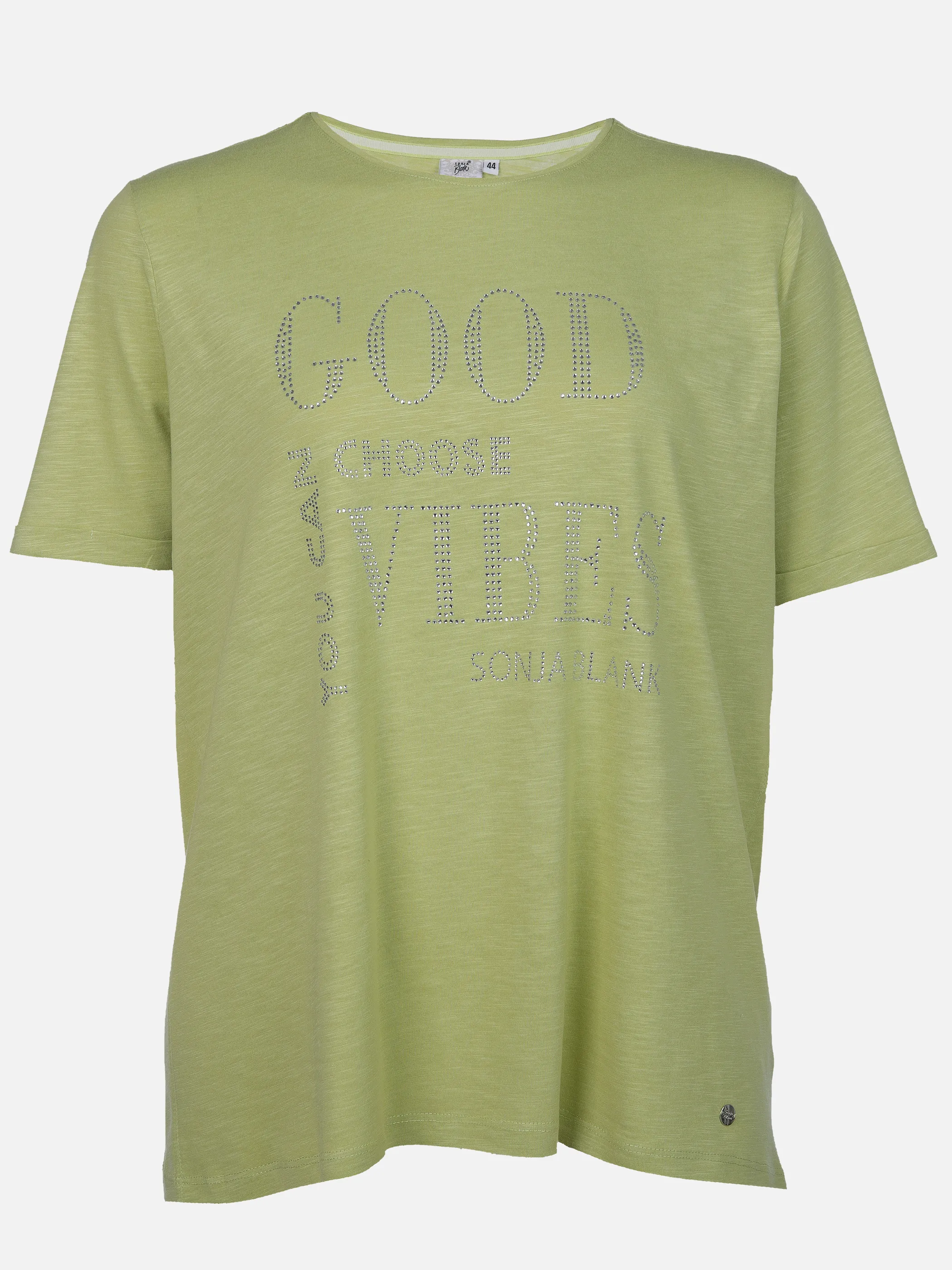 Sonja Blank Da-gr.Gr. T-Shirt m. Print Grün 908102 PEAR 1