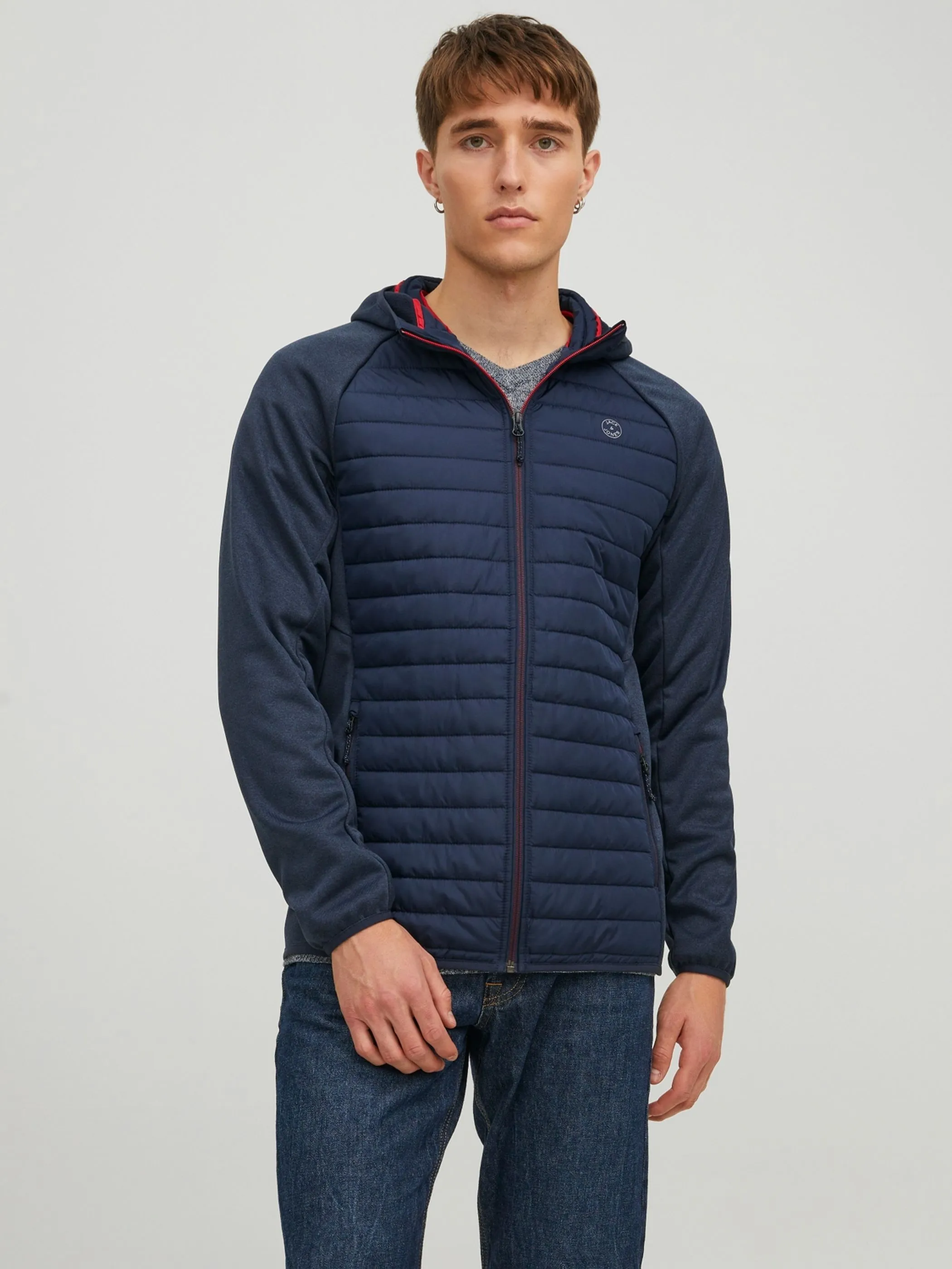 Jack Jones 12182242 JJEMULTI QUILTED JACK Blau 857800 175876