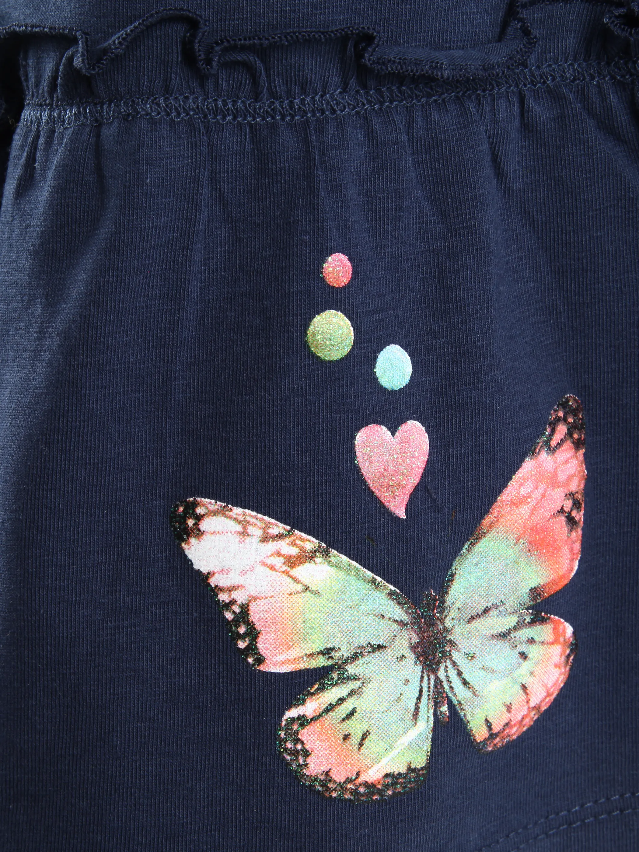 Stop + Go KM Skort mit Volant und Schmetterlingdruck in blau Blau 890323 BLAU 3