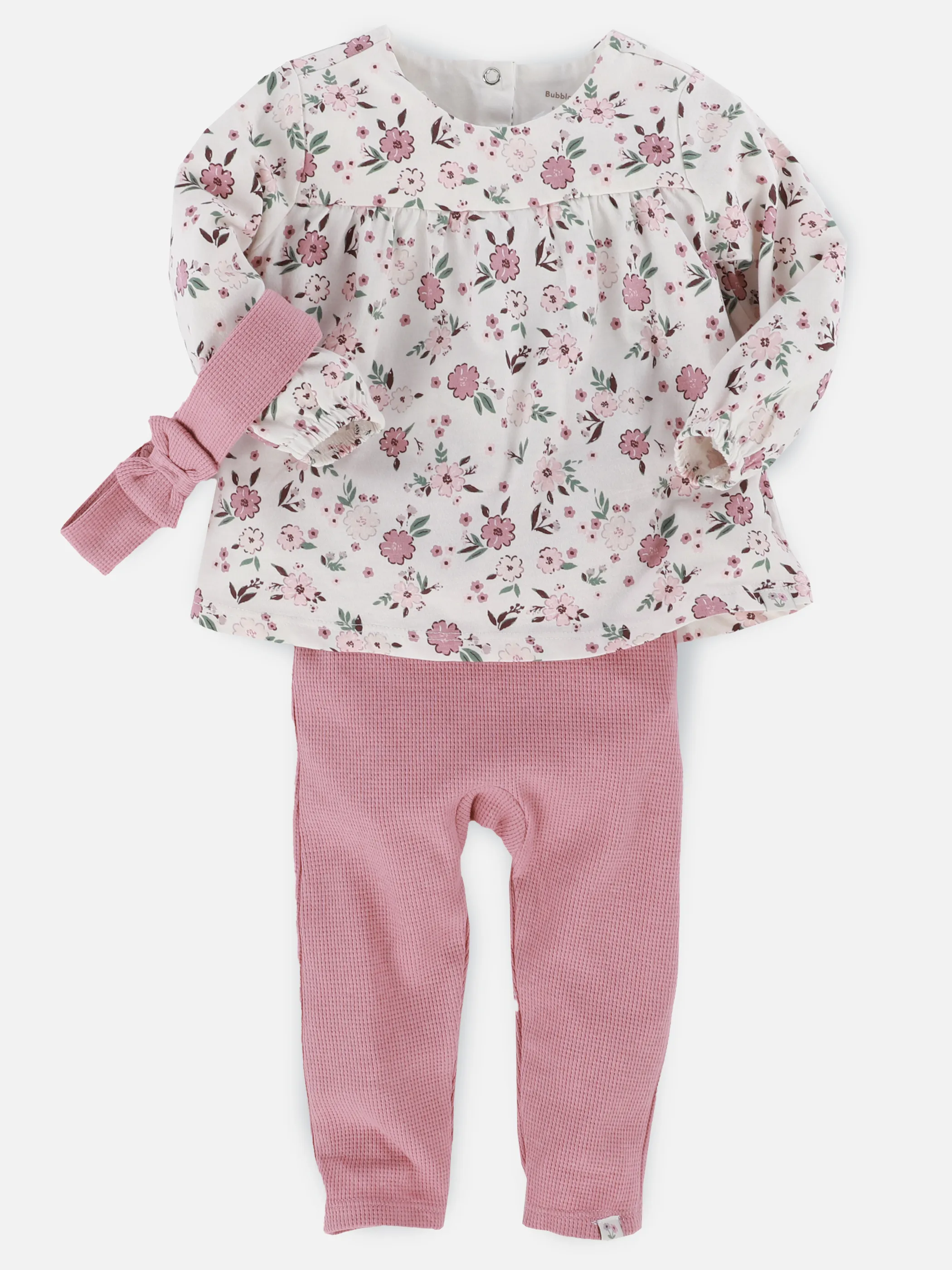 Bubble Gum BM Set 3 pcs mit Blumen AOP in weis/rosa Weiß 913428 WEIß/PINK 1