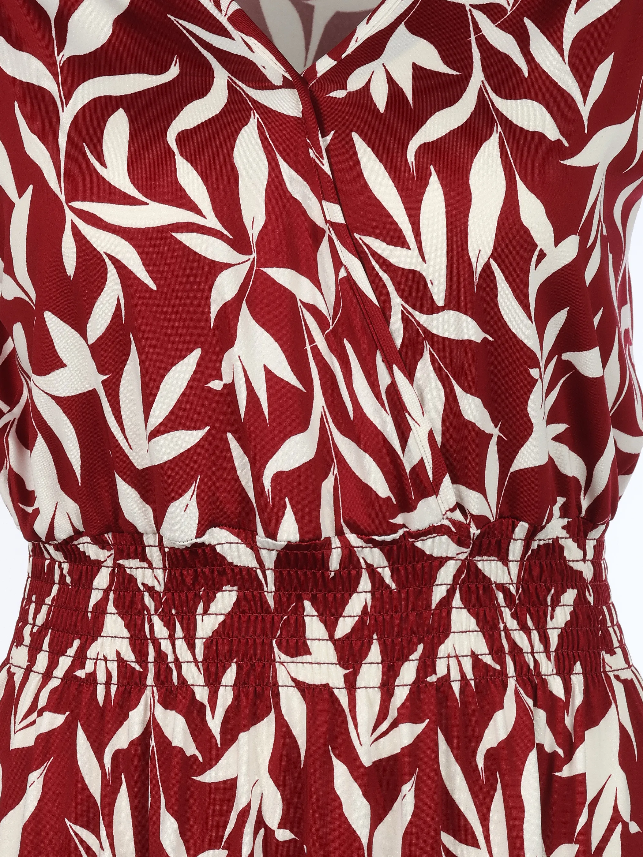 Sure Da-Jerseykleid ohne Arm Rot 924181 LEAVES 3