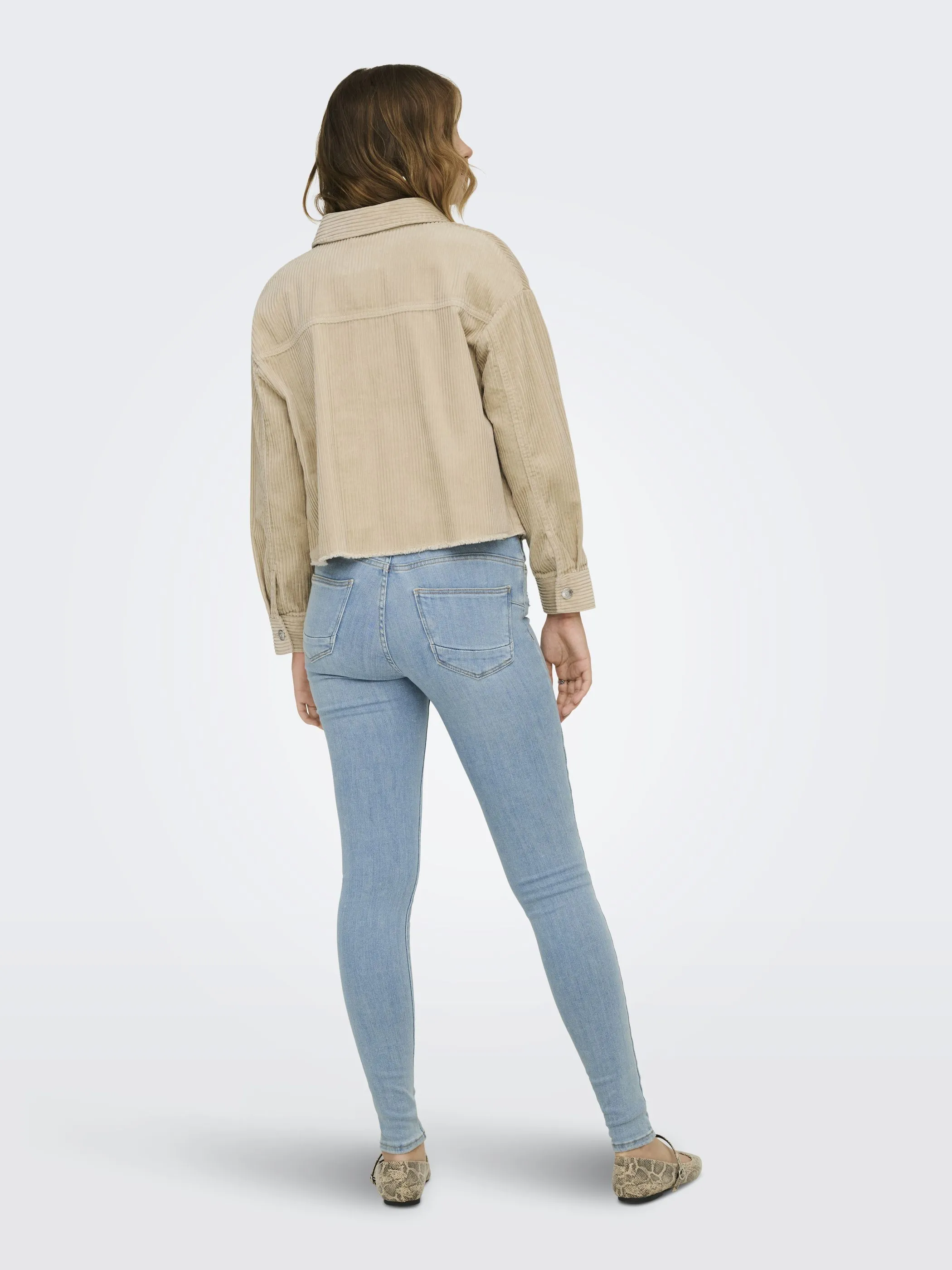 Only ONLY 15222456 ONLMARINA-ENY LIFE L/S CORD JACKET Grau 913013 183019 2