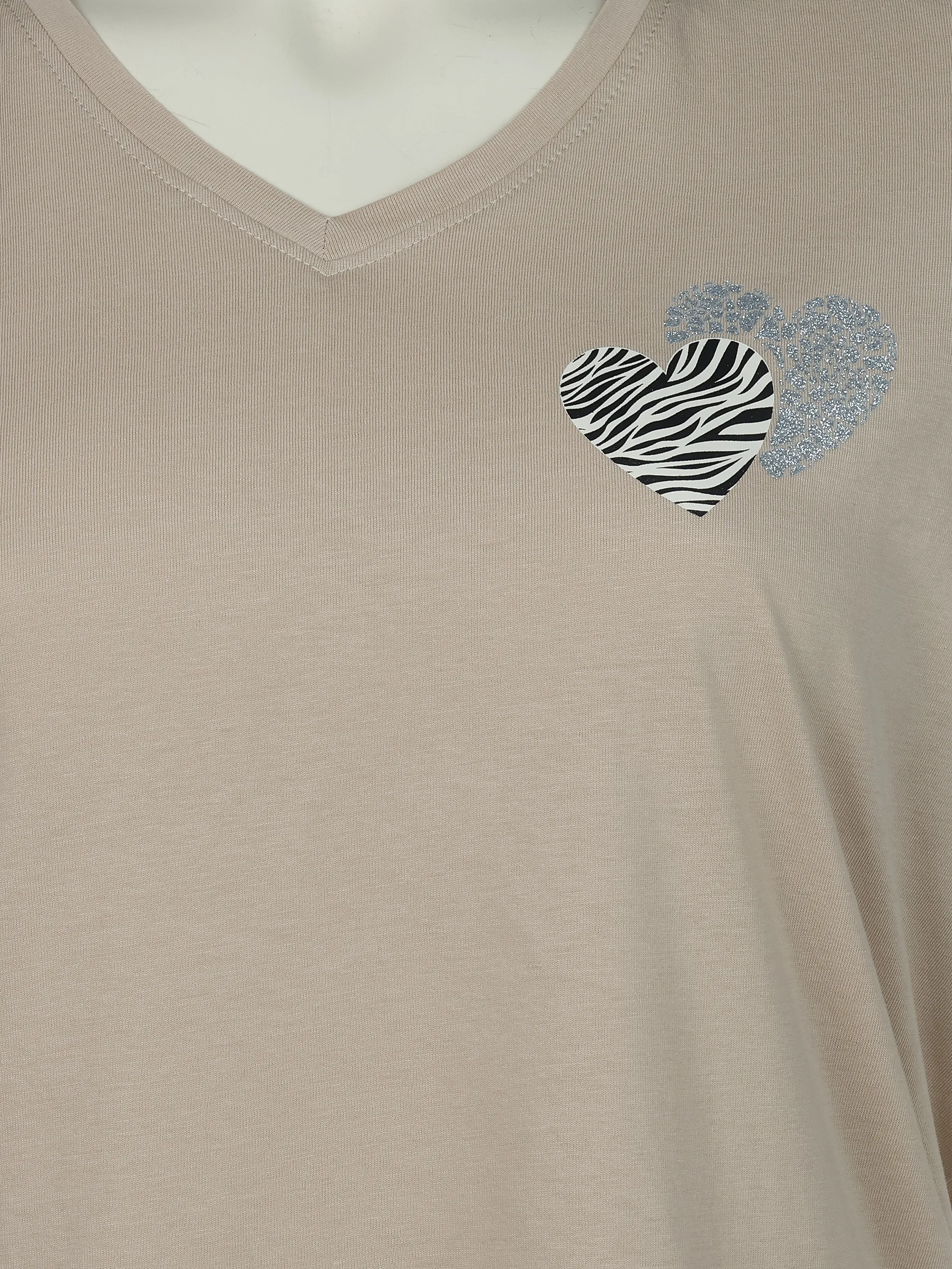 Only Carmakoma 15372129 CARTIRA SS V-NECK TEE Braun 926834 183019002 3