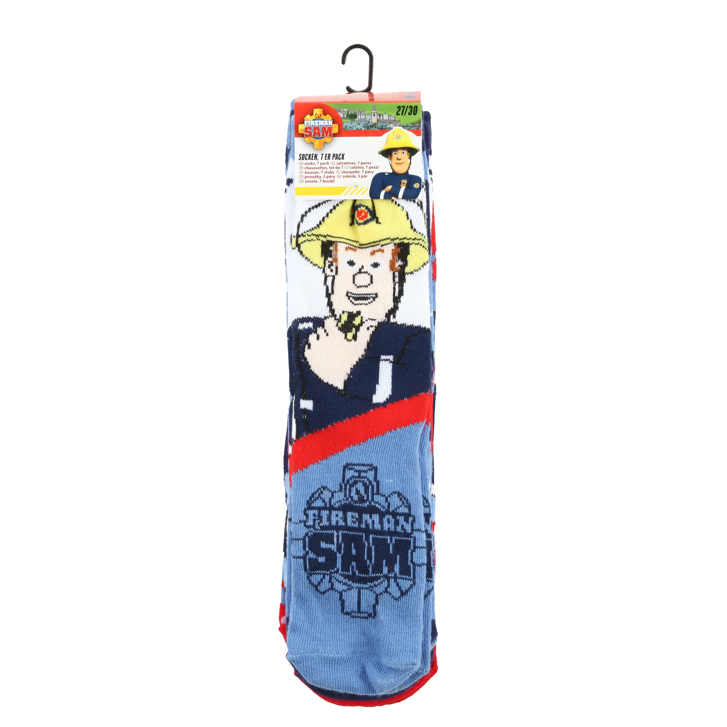 Feuerwehrmann Sam KJ Socken 7er Pack Sam Bunt 886115 BLAU/ROT 1