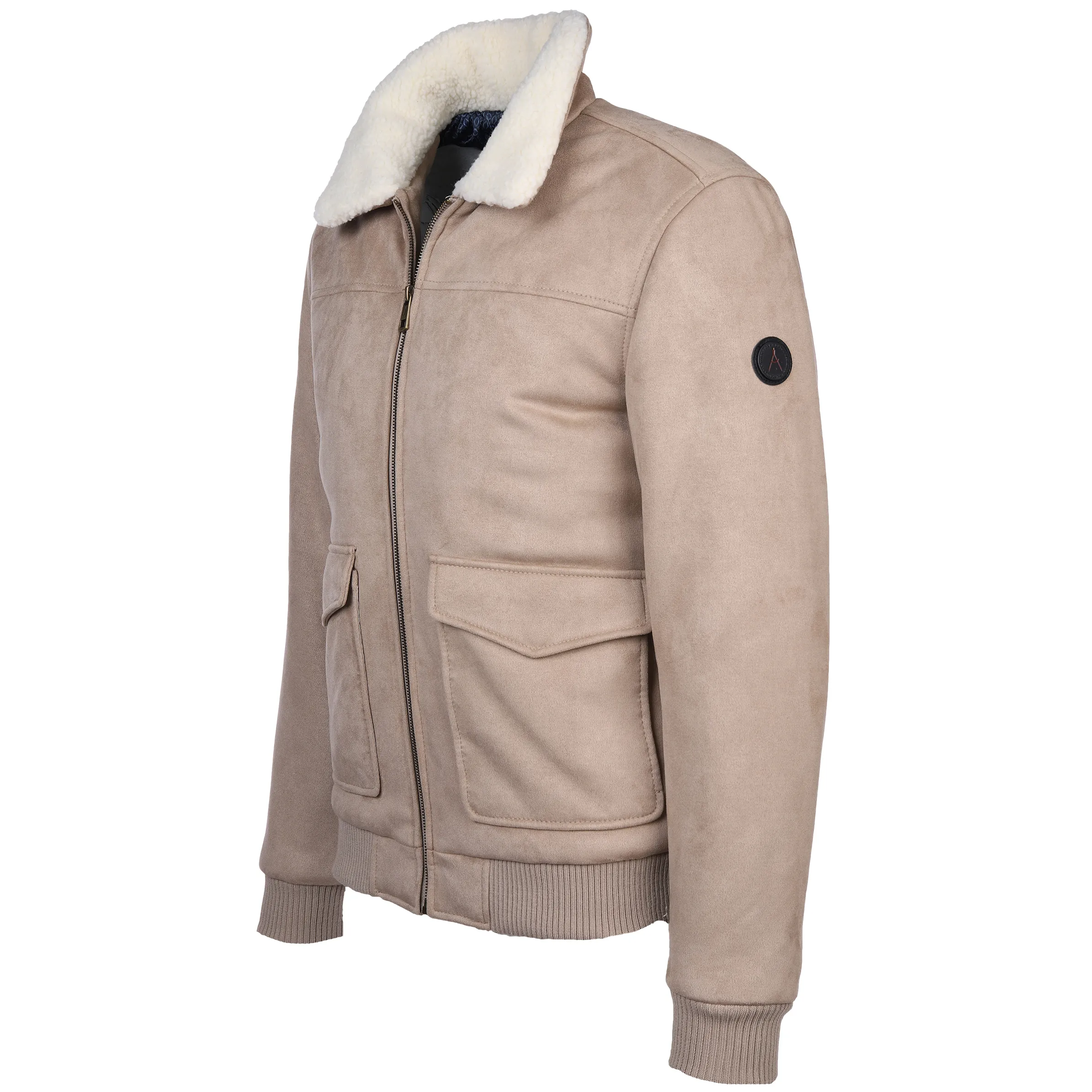 Jim Spencer He. Blouson microsuede Silber 887893 STONE 3 Jim Spencer He. Blouson microsuede Silber 887893 STONE 3