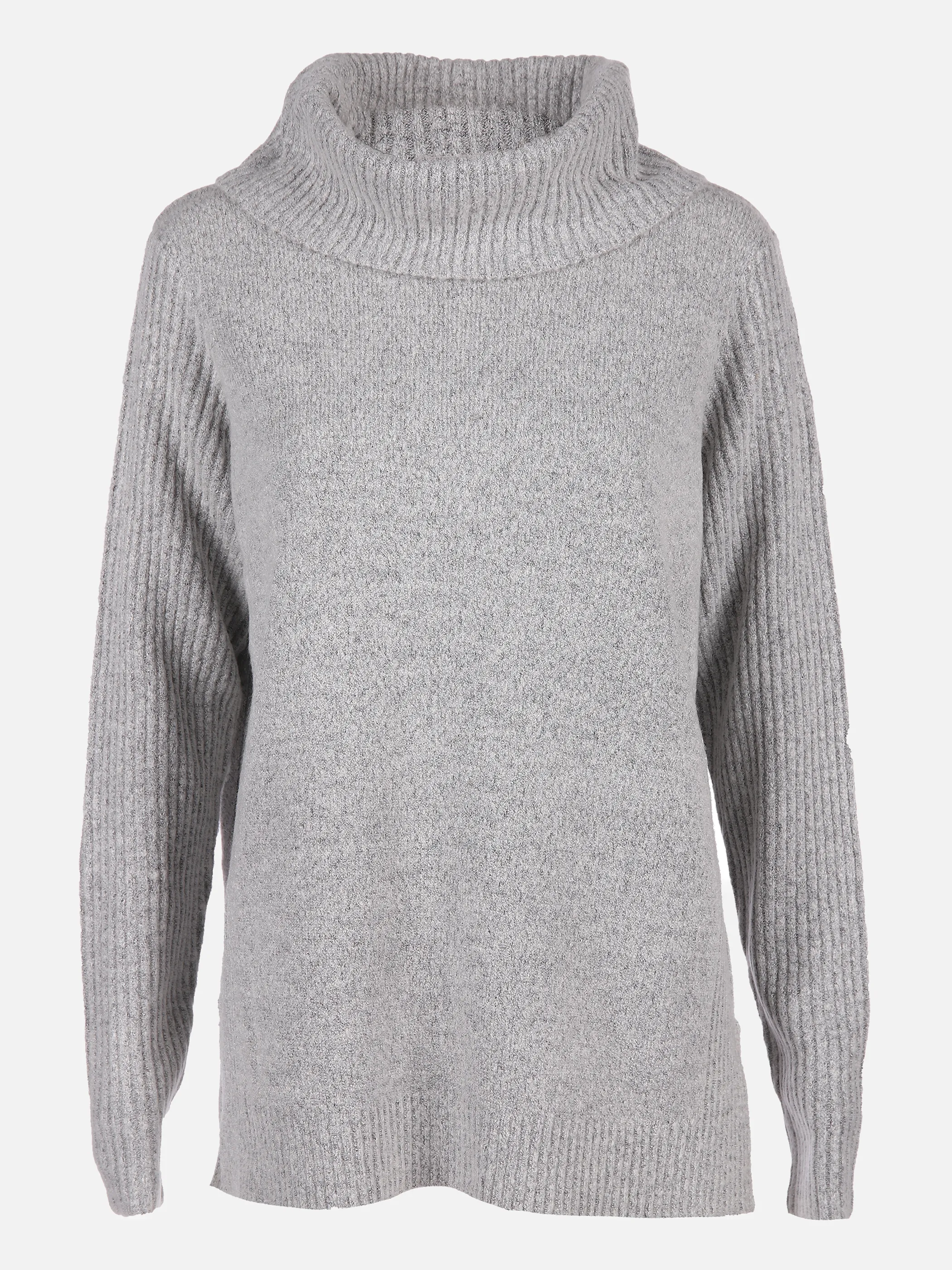 Stitch & Soul Da-Rollkragenpullover Rippende Grau 844749 GREY MEL 1