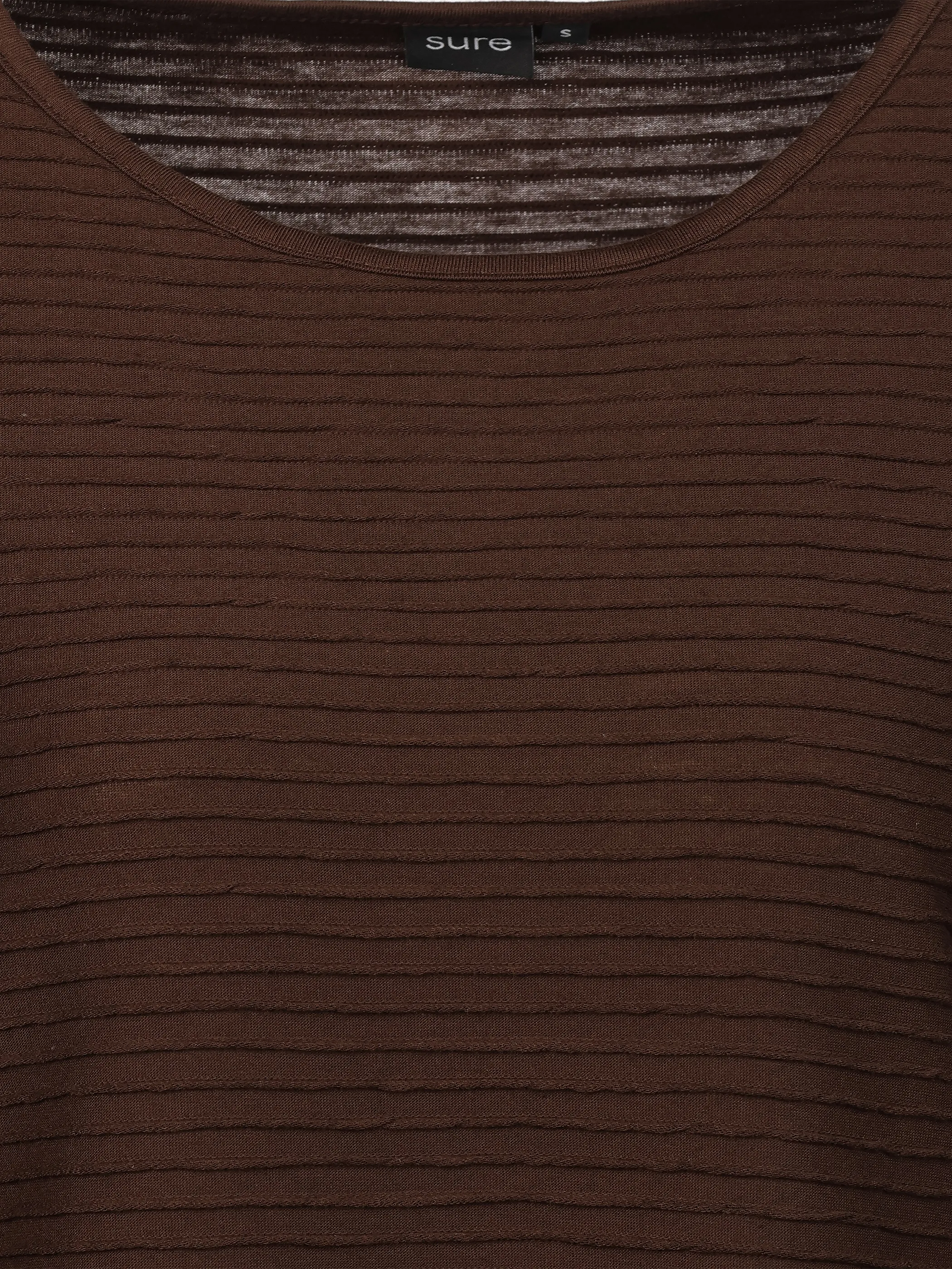Sure Da-Struktur Shirt, 3/4 Arm Braun 929165 JAVA 3