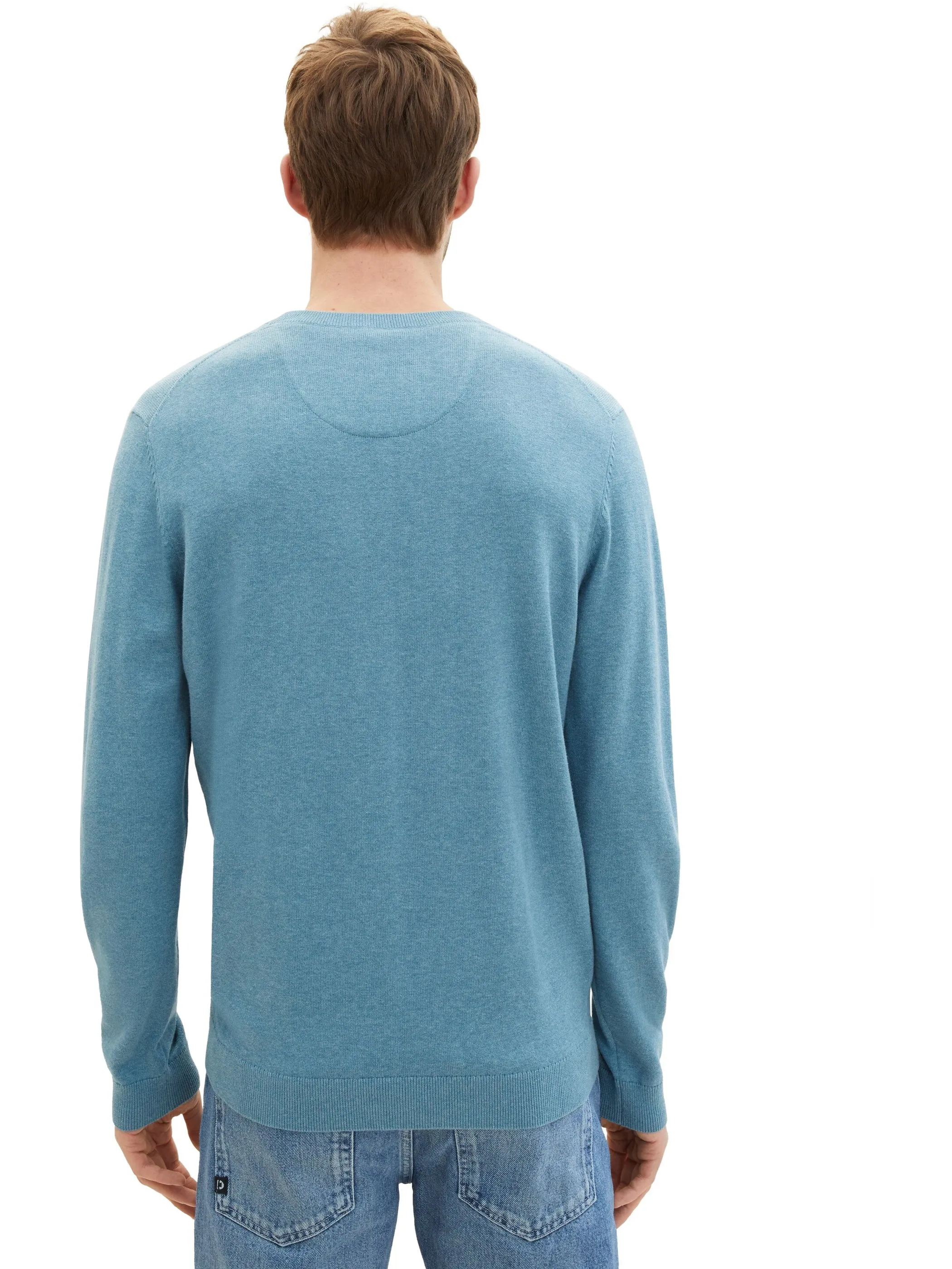 Tom Tailor 1039805 NOS basic crewneck knit Blau 898460 34138 2